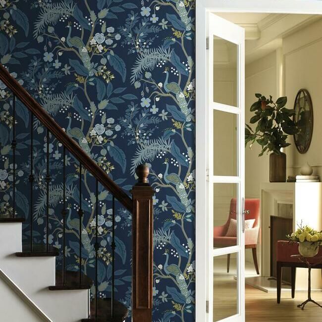 Tapeta Pawie I Drzewa York Wallcoverings RI5171 Peacock Rifle Paper Co.