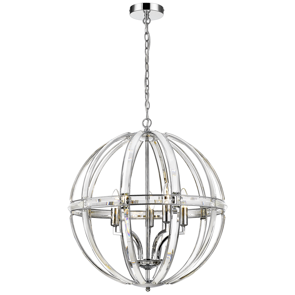 Lampa wisząca okrągła P05735CH ORLANDO