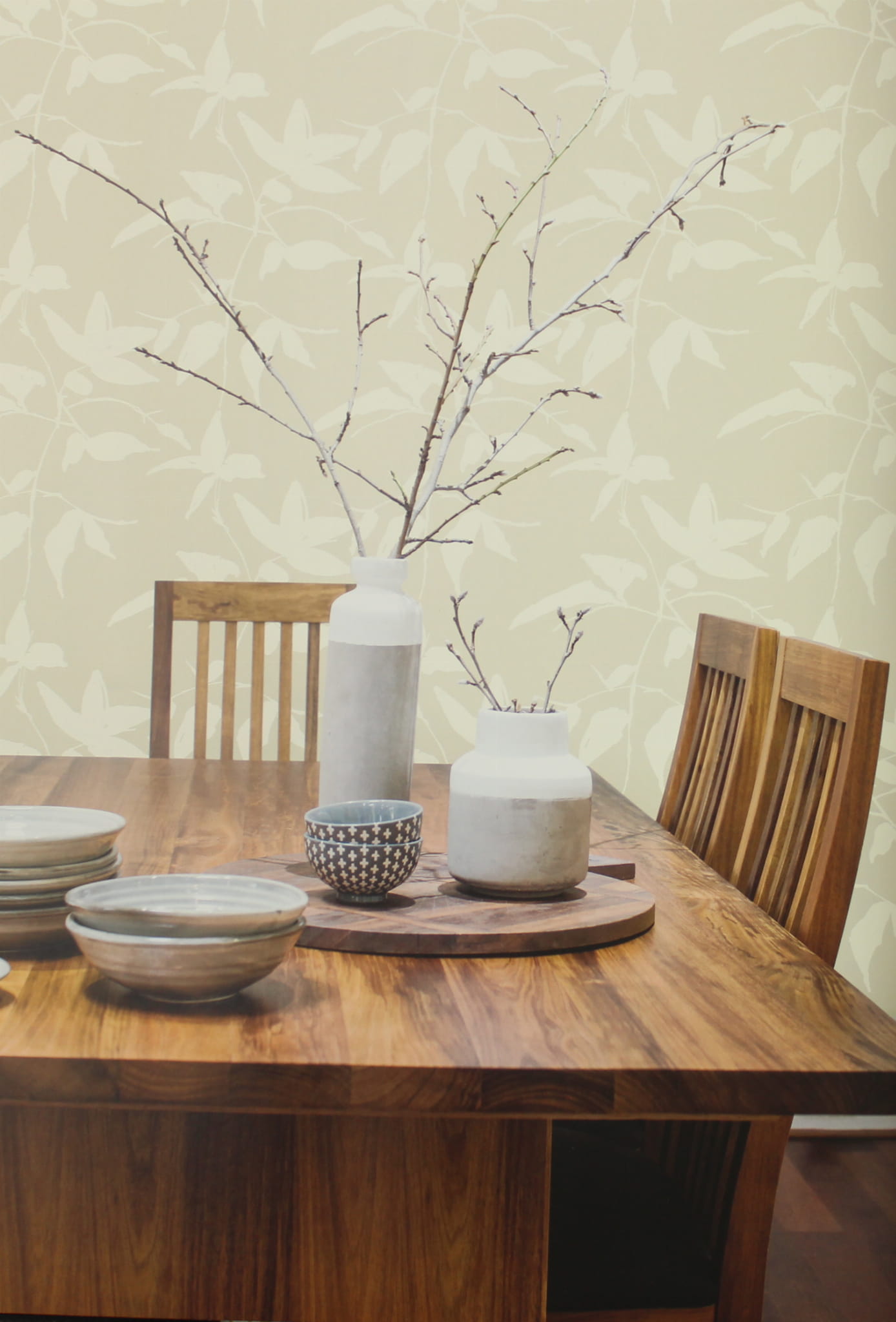 Tapeta w liście York Wallcoverings AF6508 Persimmon Leaf Tea Garden