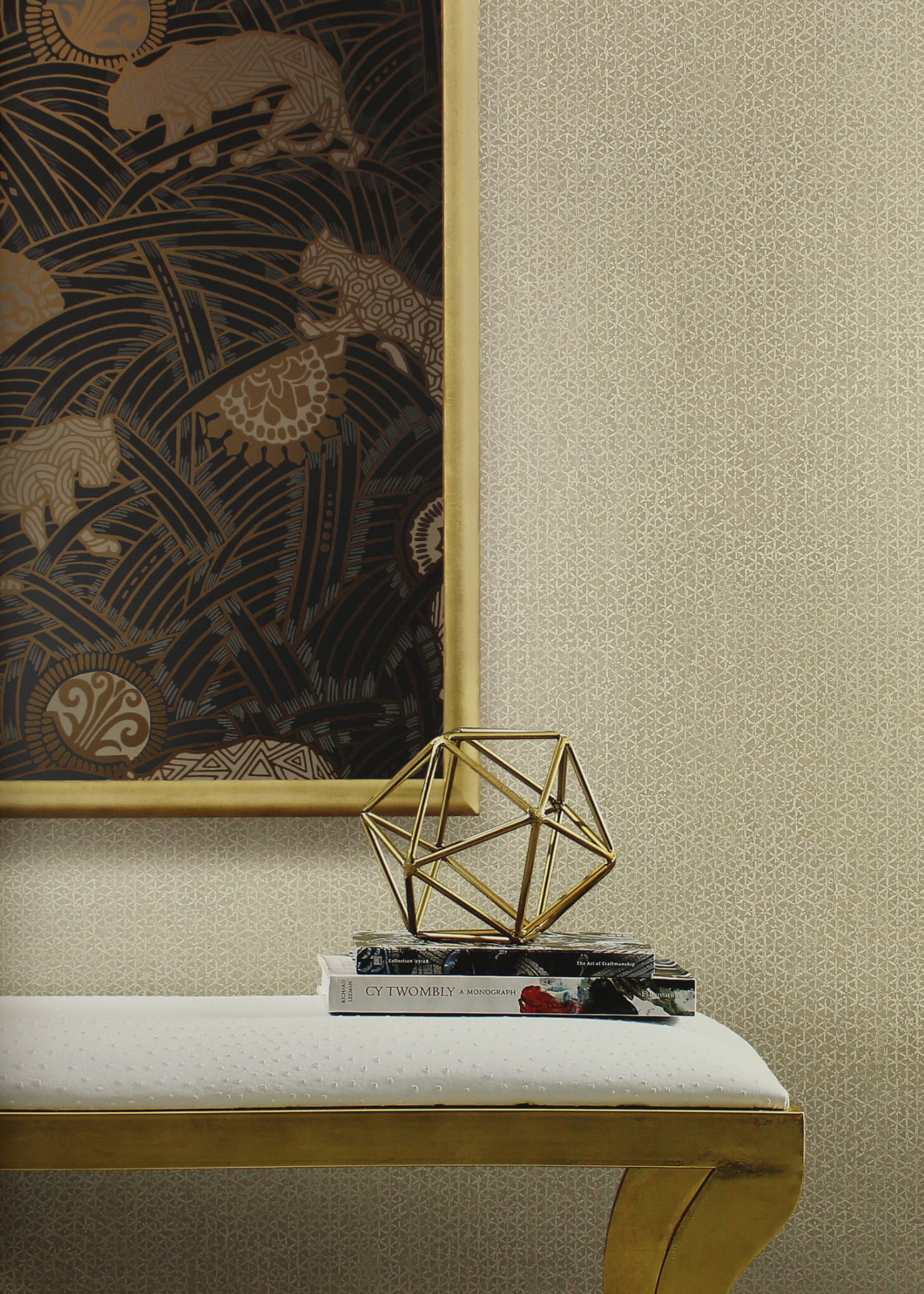 Tapeta geometryczna York Wallcoverings AF6538 Bantam Tile Tea Garden