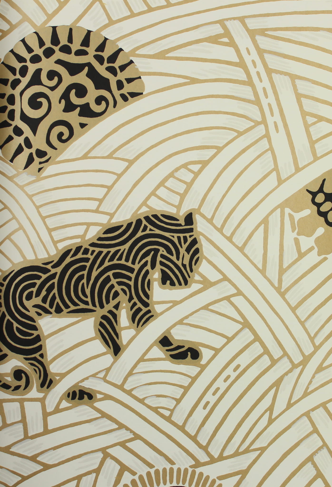 Tapeta Art-Deco York Wallcoverings AF6549 Tibetan Tigers Tea Garden