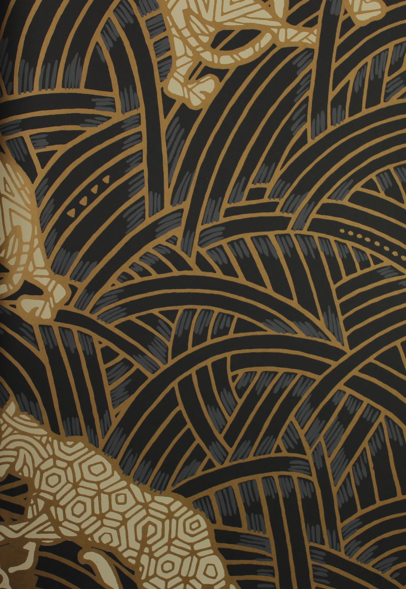 Tapeta Art-Deco York Wallcoverings AF6550 Tibetan Tigers Tea Garden