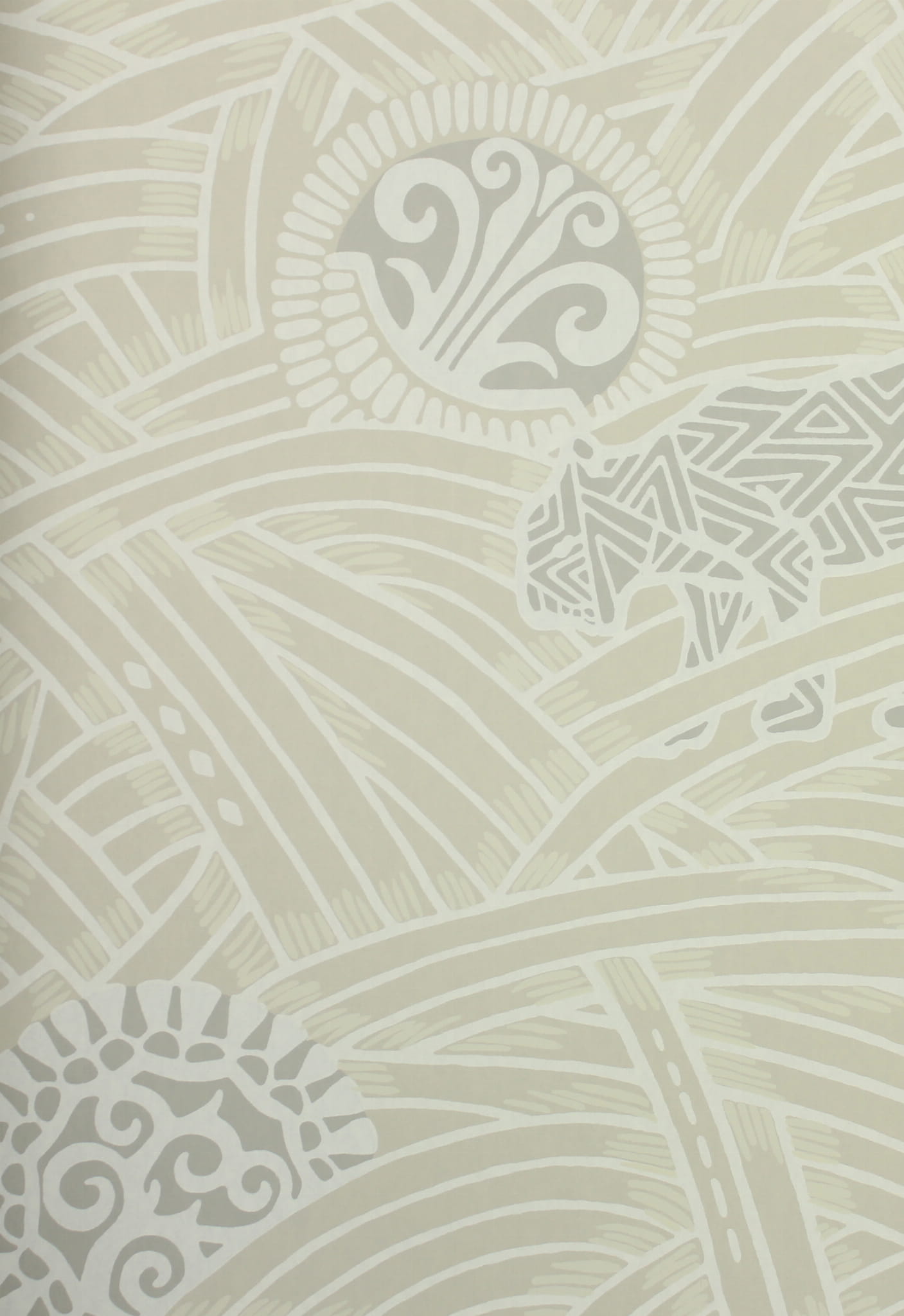 Tapeta Art-Deco York Wallcoverings AF6553 Tibetan Tigers Tea Garden