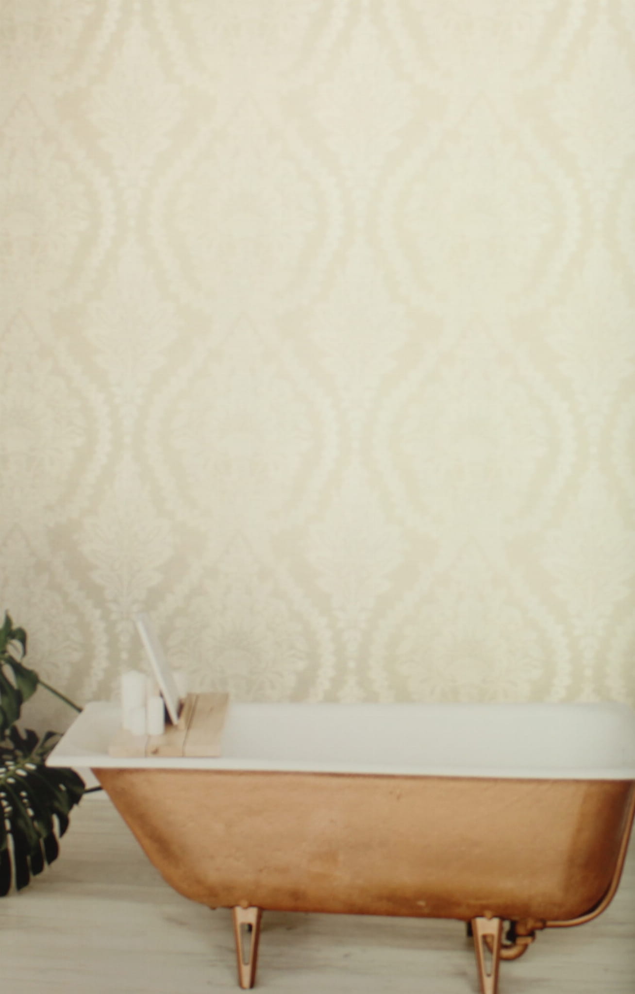 Tapeta adamaszek York Wallcoverings HC7588 Heritage Damask Handcrafted Naturals