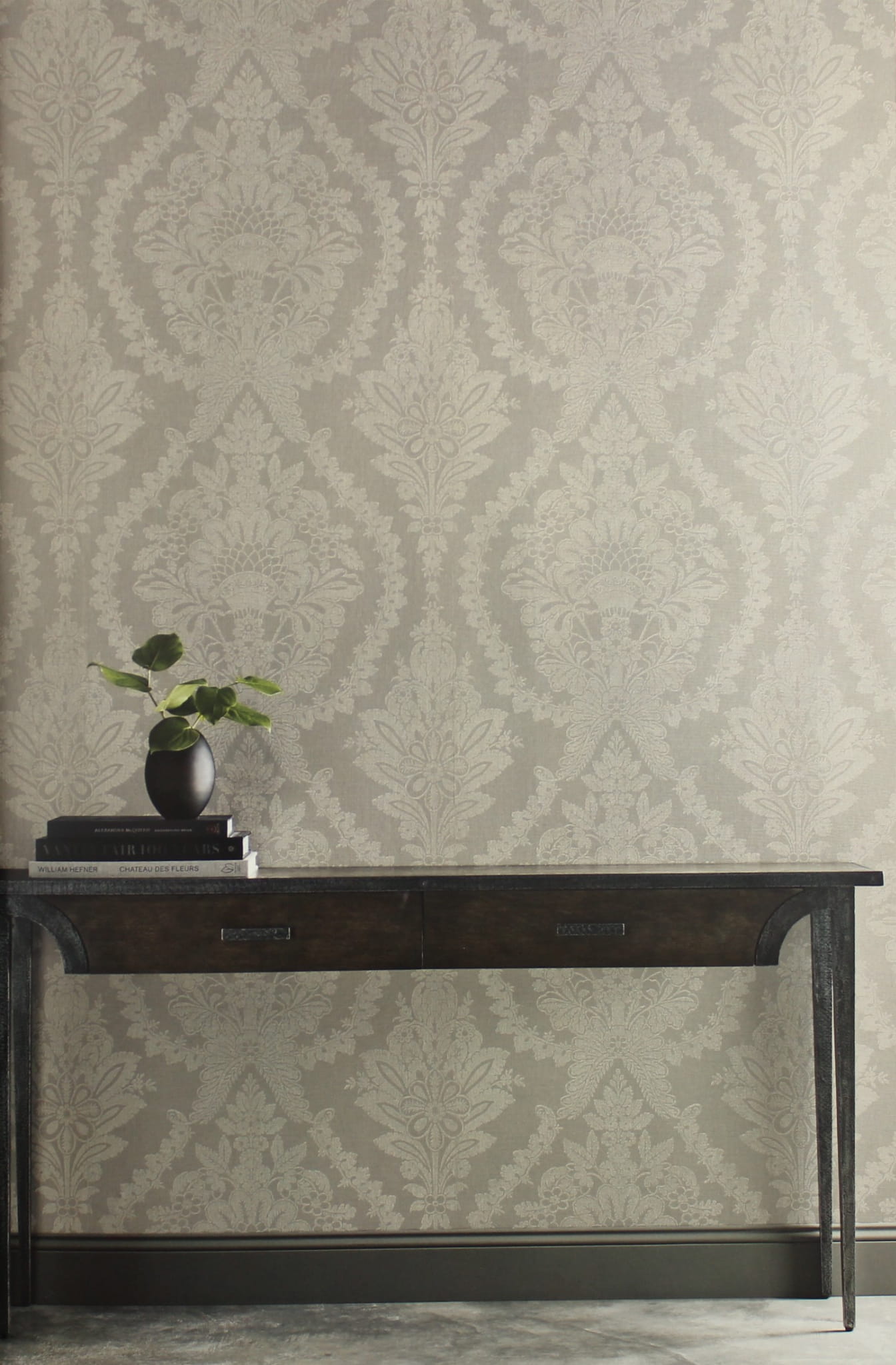 Tapeta adamaszek York Wallcoverings HC7591 Heritage Damask Handcrafted Naturals