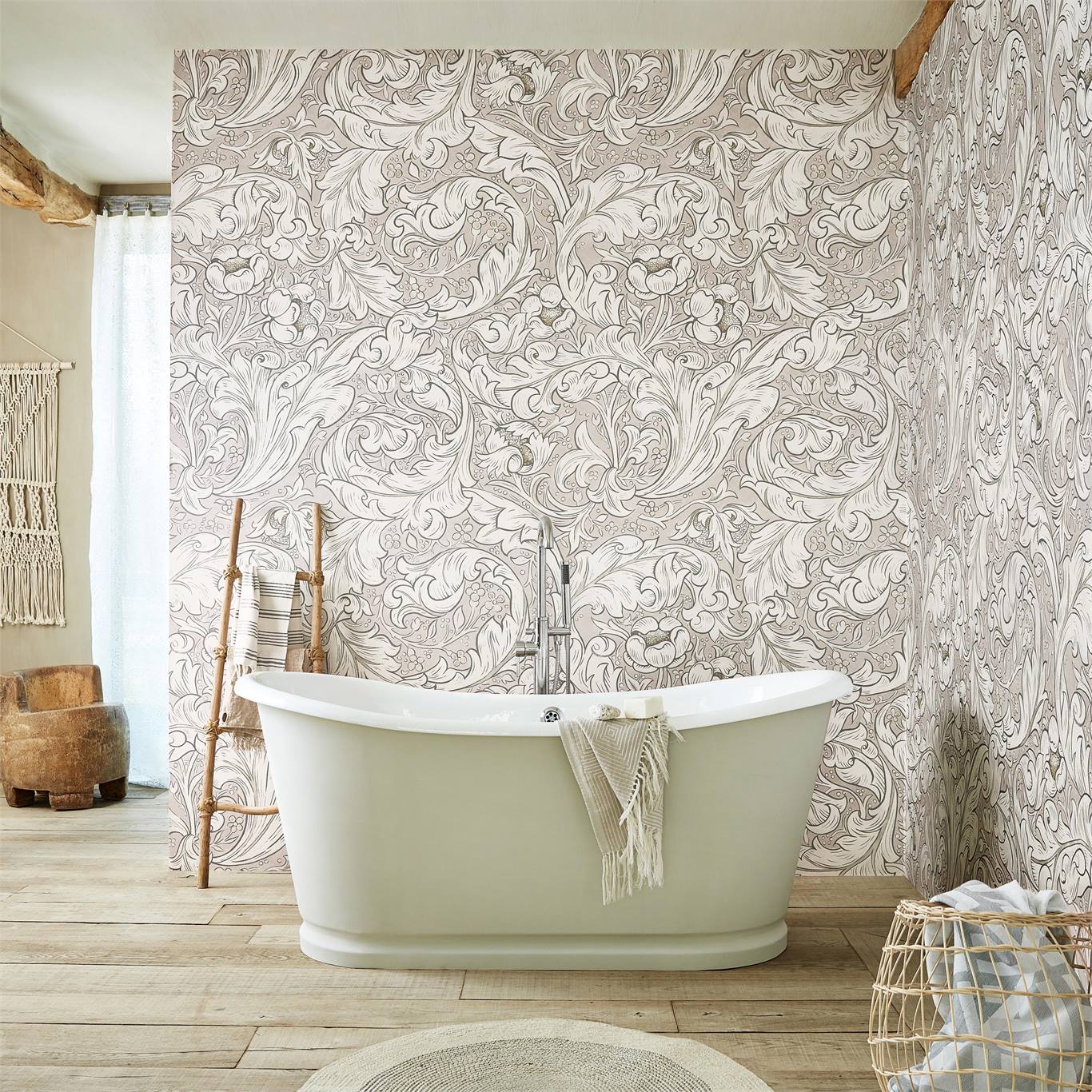 Tapeta Roślinna Morris & Co. 216553 Pure Bachelors Button Pure Morris North Wallpapers