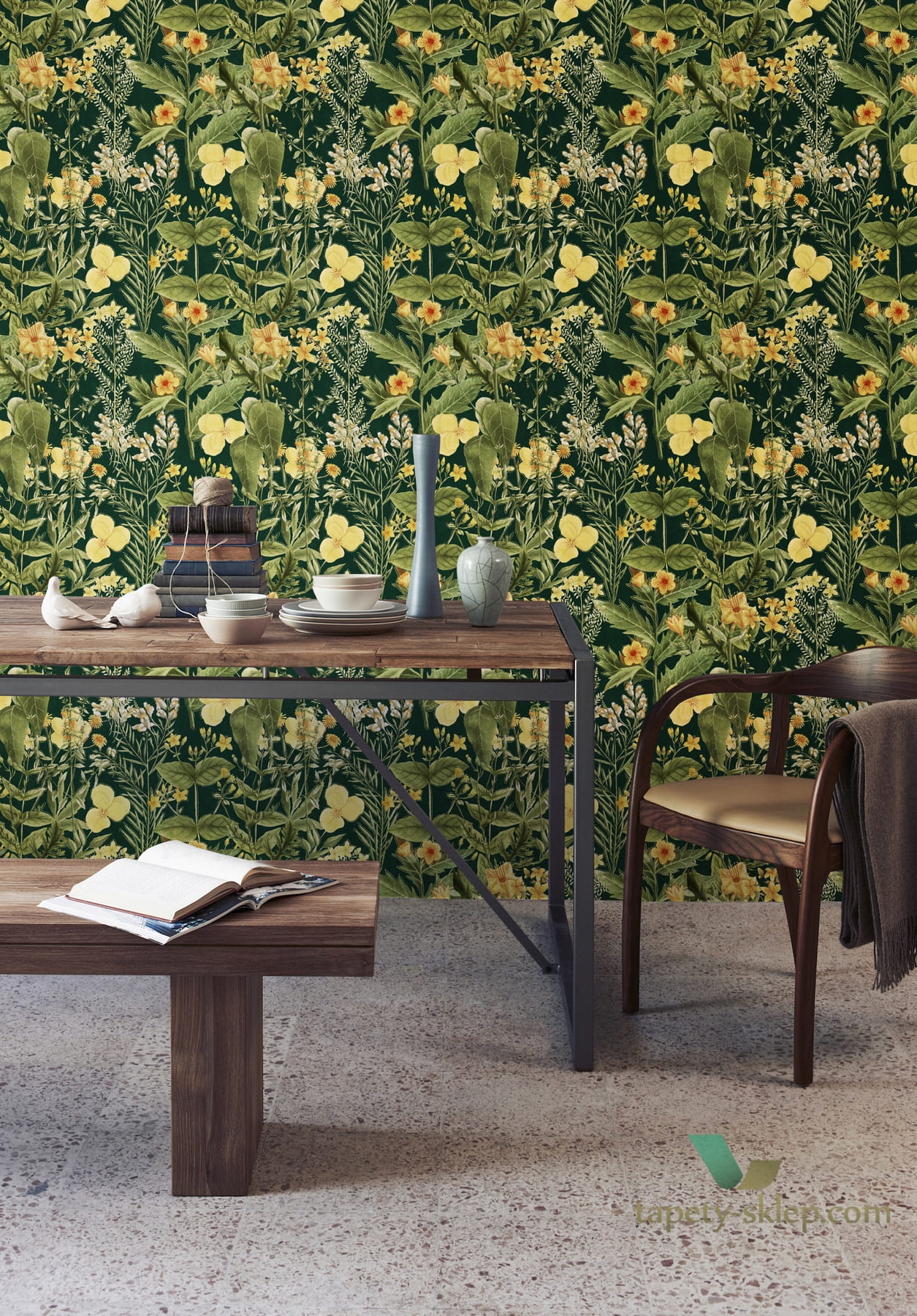 Tapeta Mind the Gap WP20322 Mimulus Anthracite