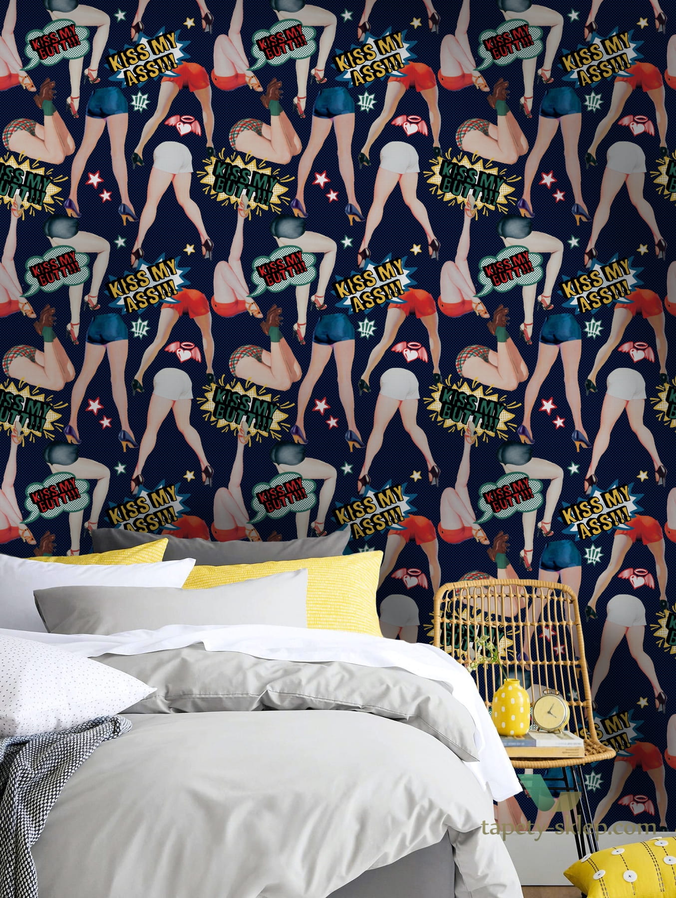 Tapeta Mind the Gap WP20377 Kiss My Ass Indigo