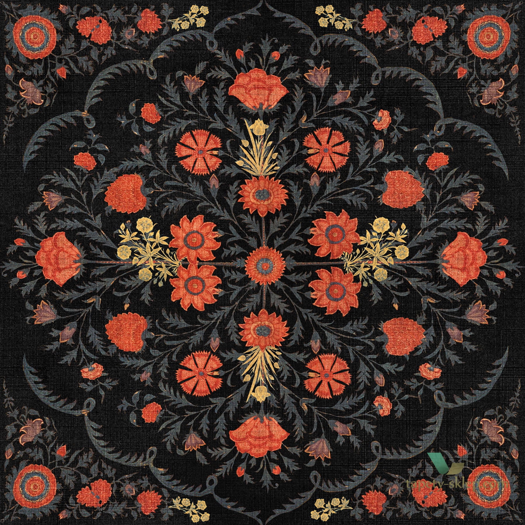 Tapeta Mind the Gap WP20407 Hindu Bloom Anthracite