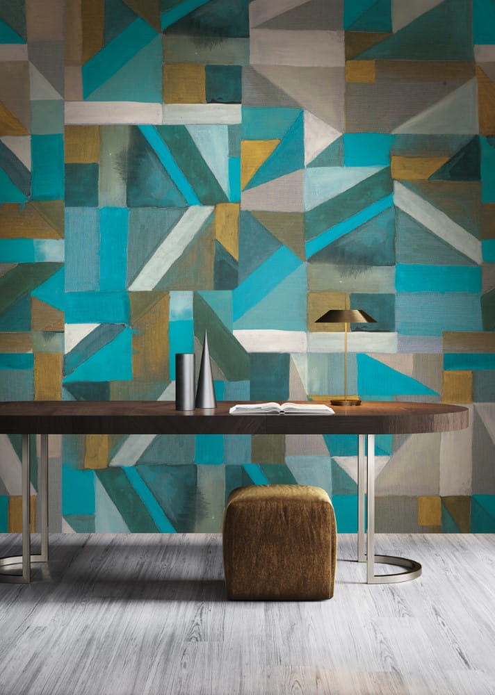 Mural geometryczny Khroma DG2LYR1022 Lyric Blue Wall Designs II