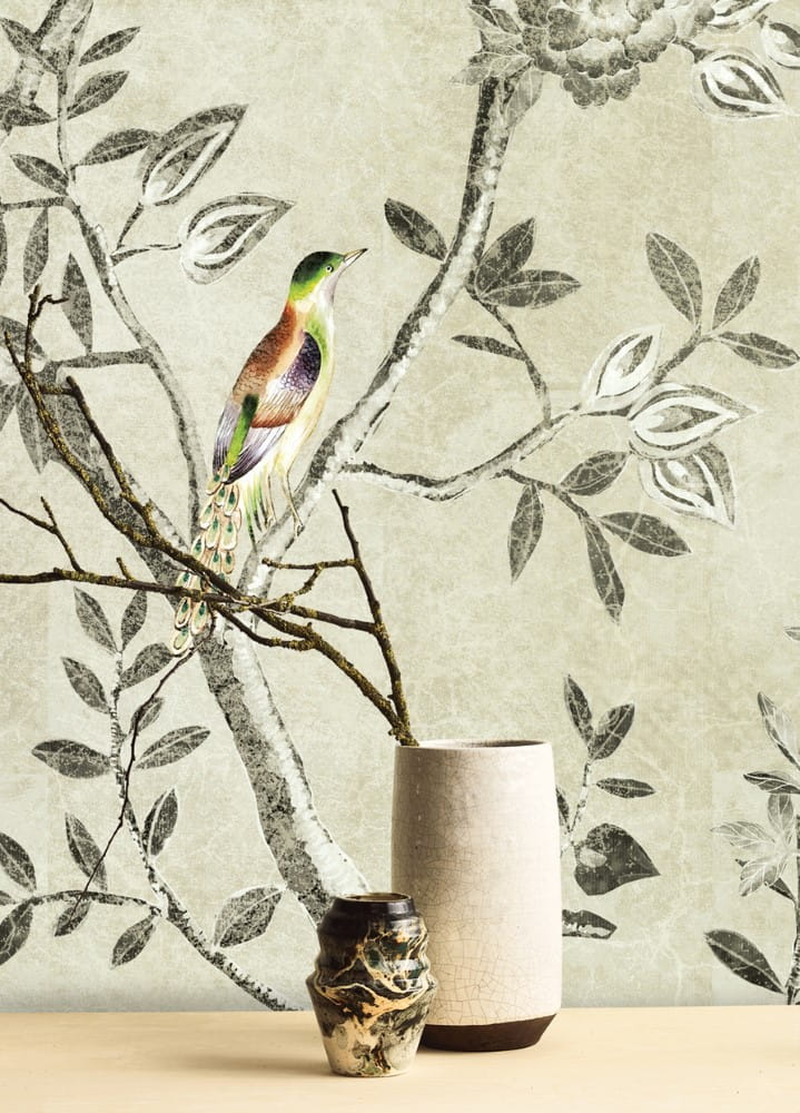 Mural z roślinnym wzorem Khroma DG2VOL1012 Voliere Paloma Wall Designs II