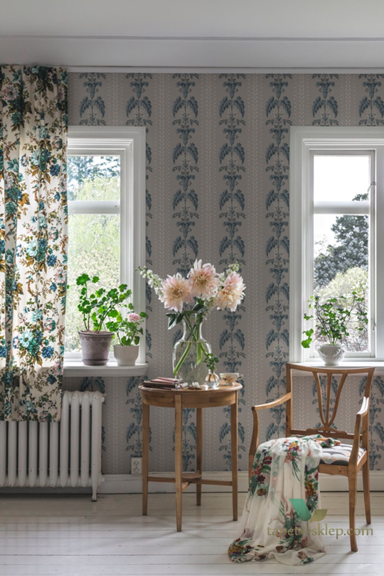 Tapeta Sandberg 831-36 Sophie Indigo-blue  Lofstad