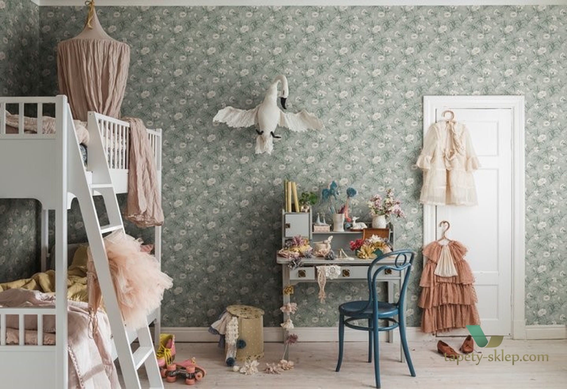 Tapeta Sandberg 832-38 Emilie Garden-green Lofstad