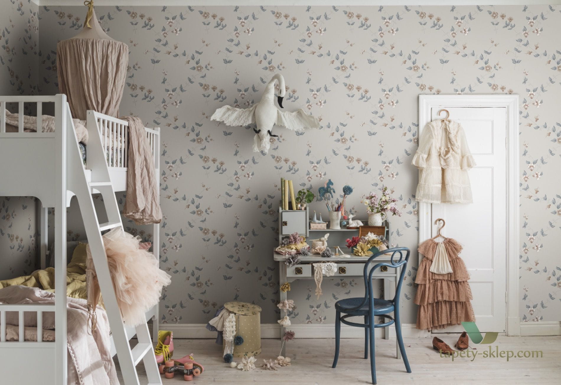 Tapeta Sandberg 834-36 Maria Indigo-blue Lofstad
