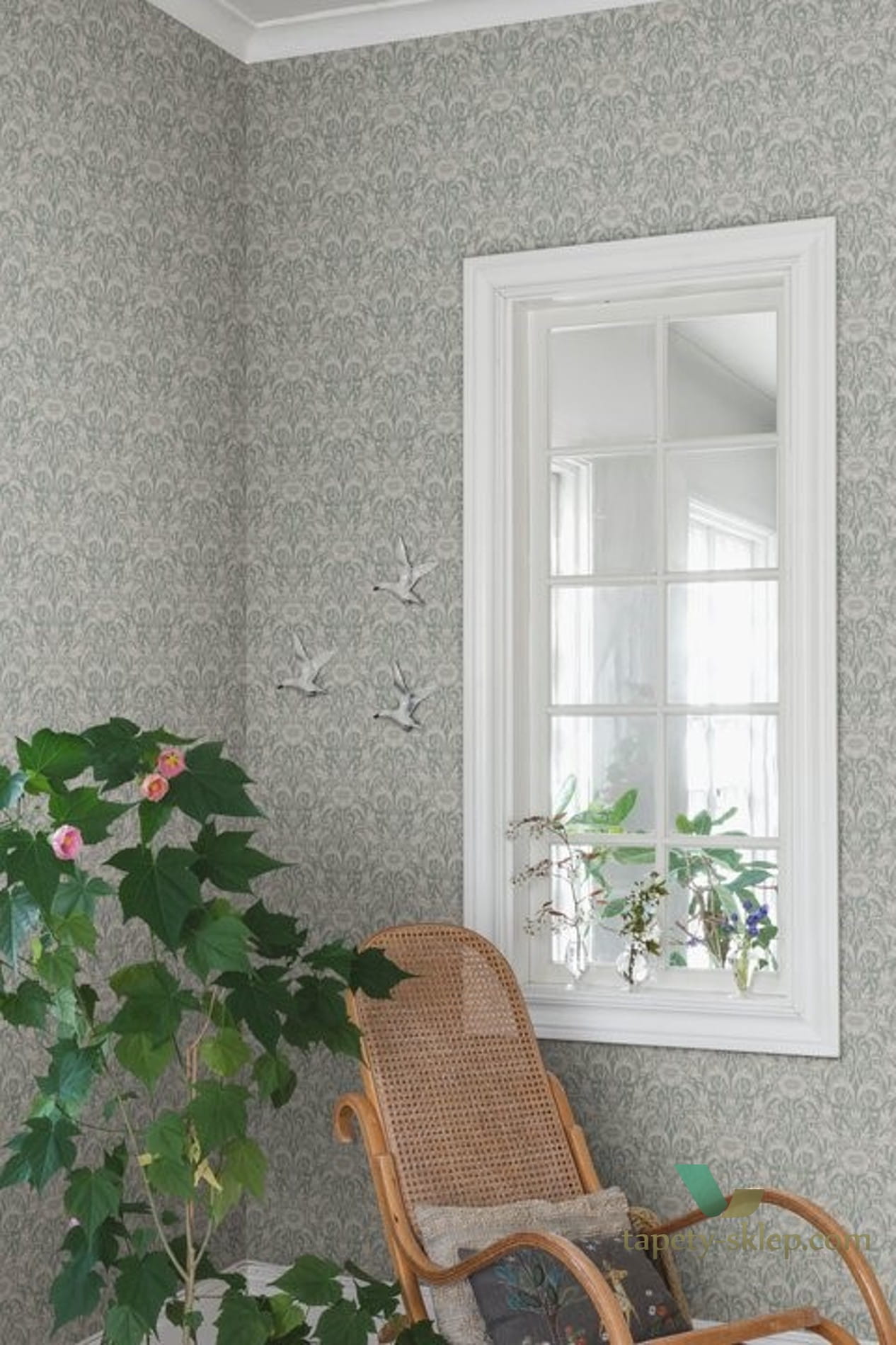 Tapeta Sandberg 835-48 Emil Garden-green Lofstad