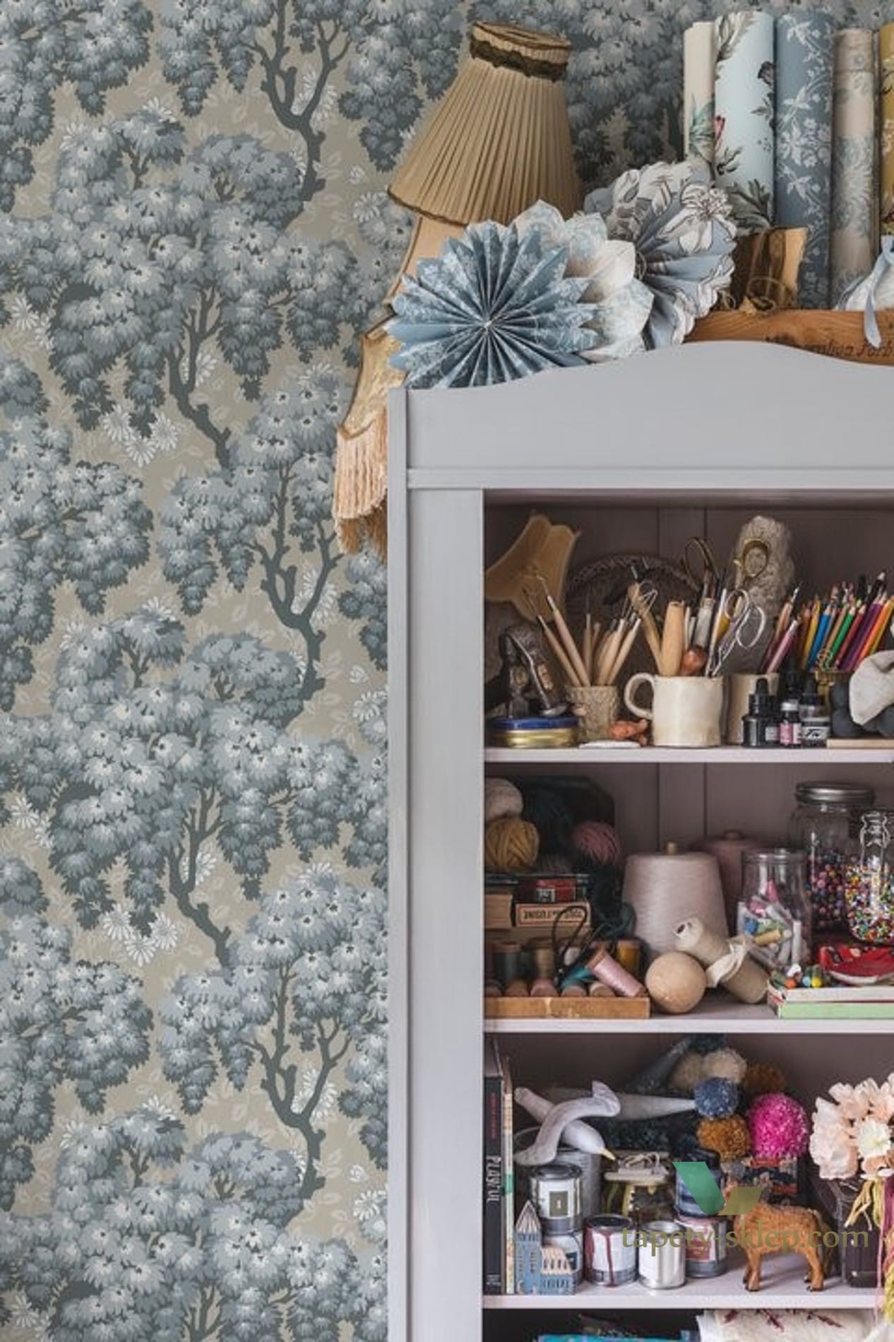 Tapeta Sandberg 836-56 Ragnvi Indigo-blue Lofstad