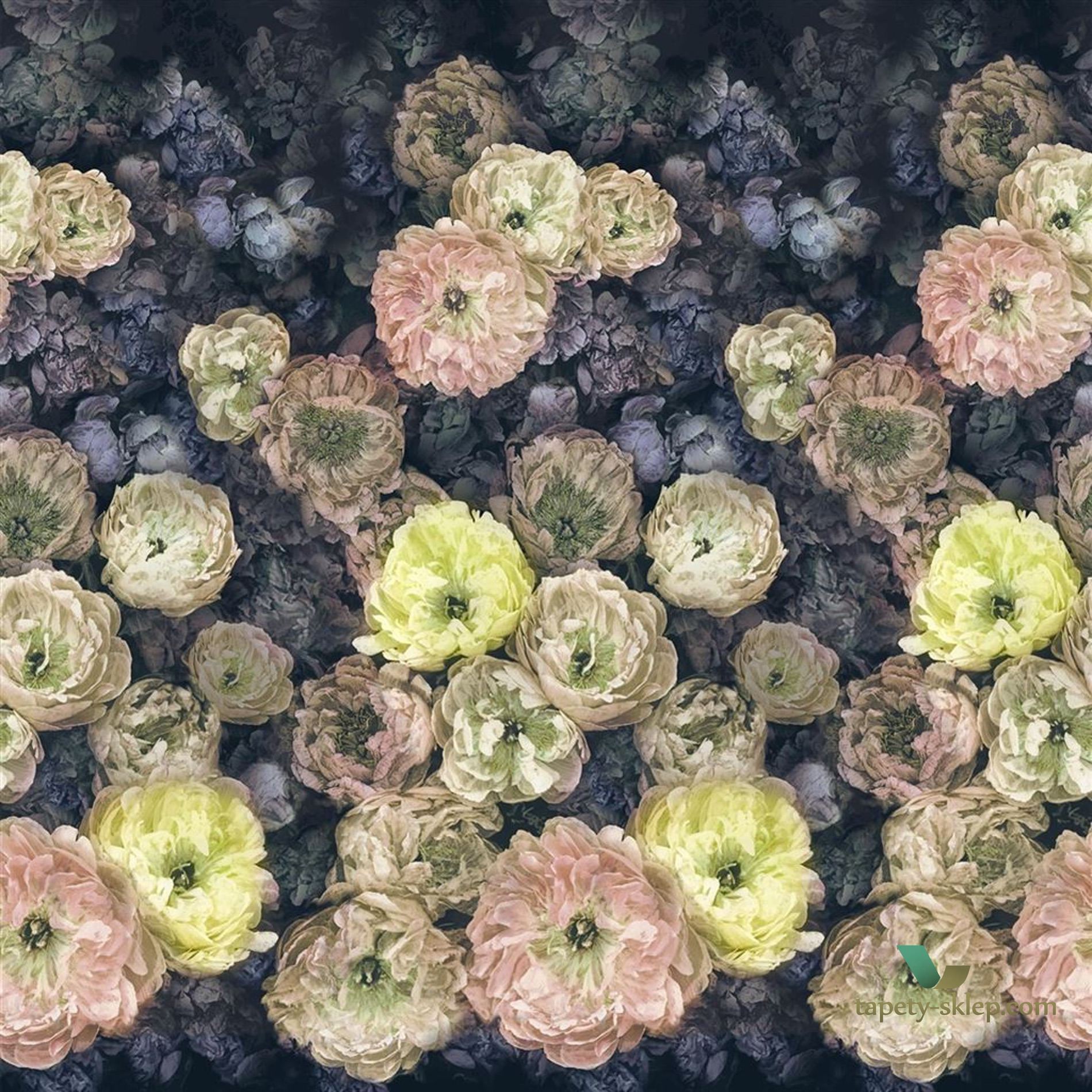 Mural Designers Guild PDG1107/02 Le Poeme De Fleurs