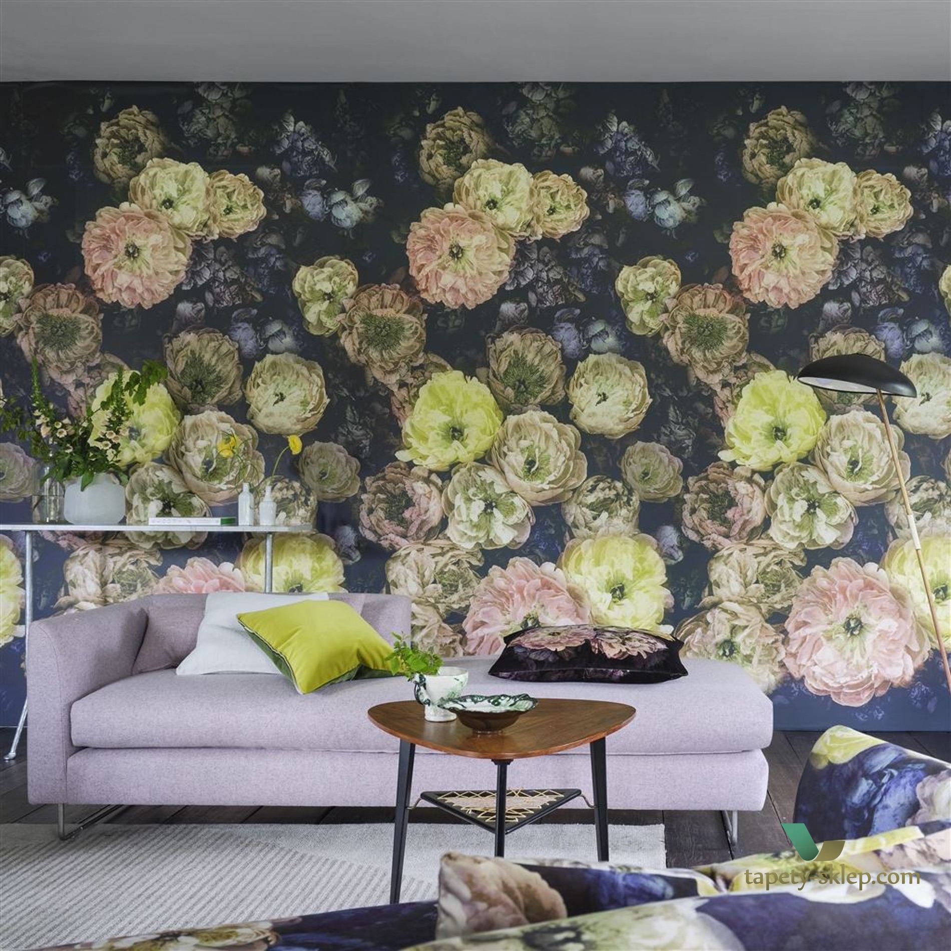 Mural Designers Guild PDG1107/02 Le Poeme De Fleurs
