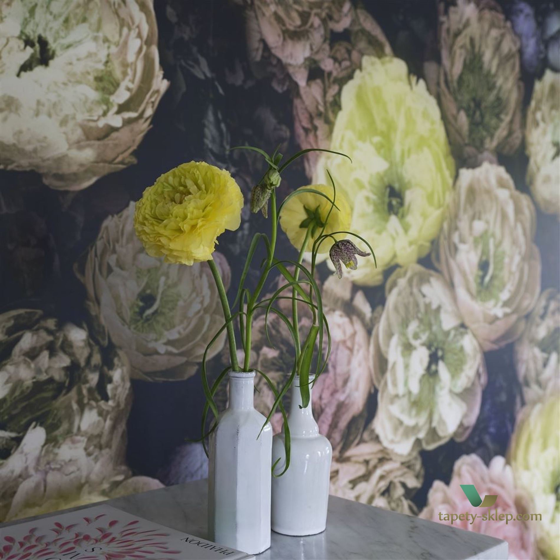 Mural Designers Guild PDG1107/02 Le Poeme De Fleurs