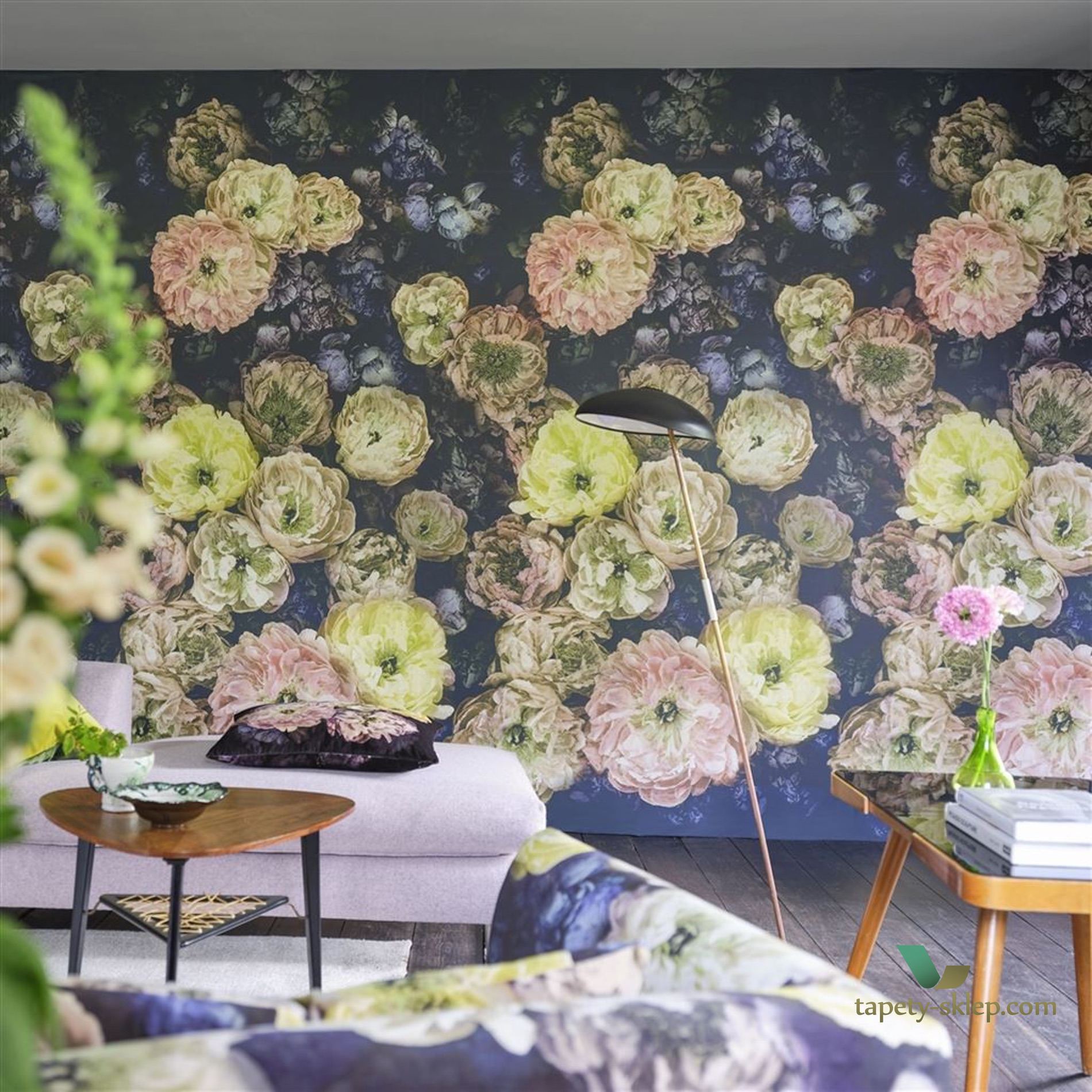 Mural Designers Guild PDG1107/02 Le Poeme De Fleurs