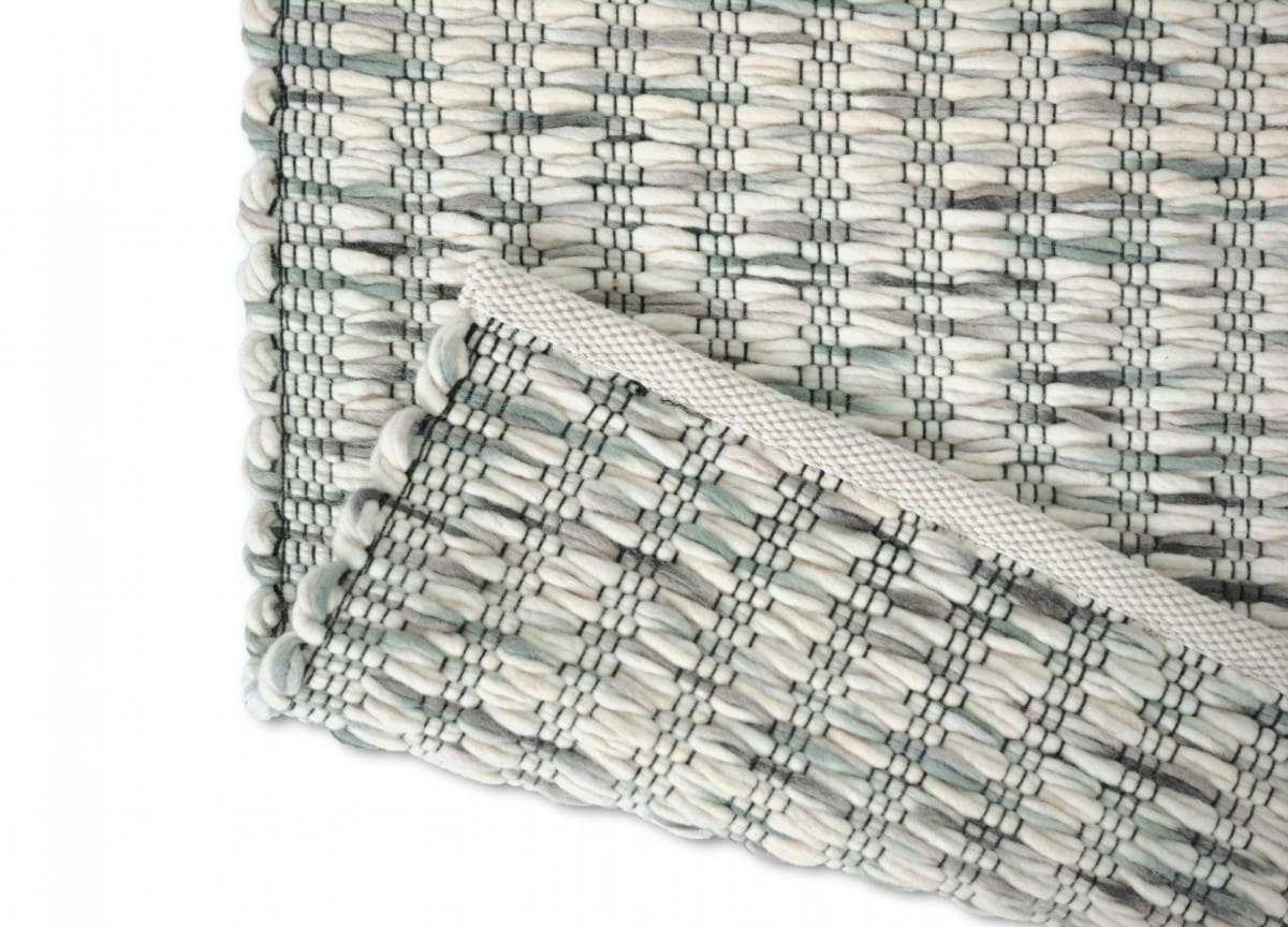 Szaro Miętowy Dywan Pleciony - GRAIN 013504