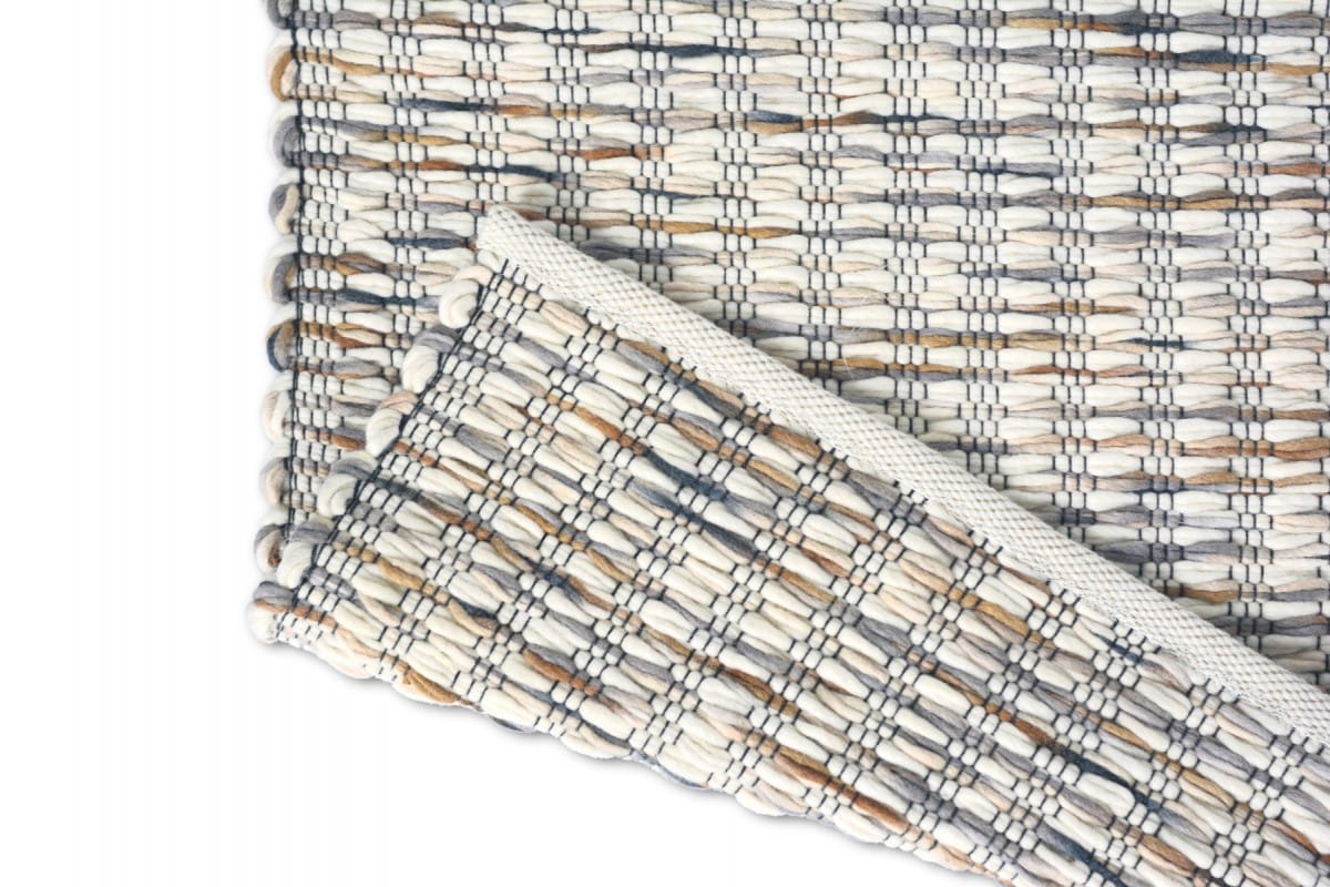 Biało Beżowy Dywan Pleciony - GRAIN 013501