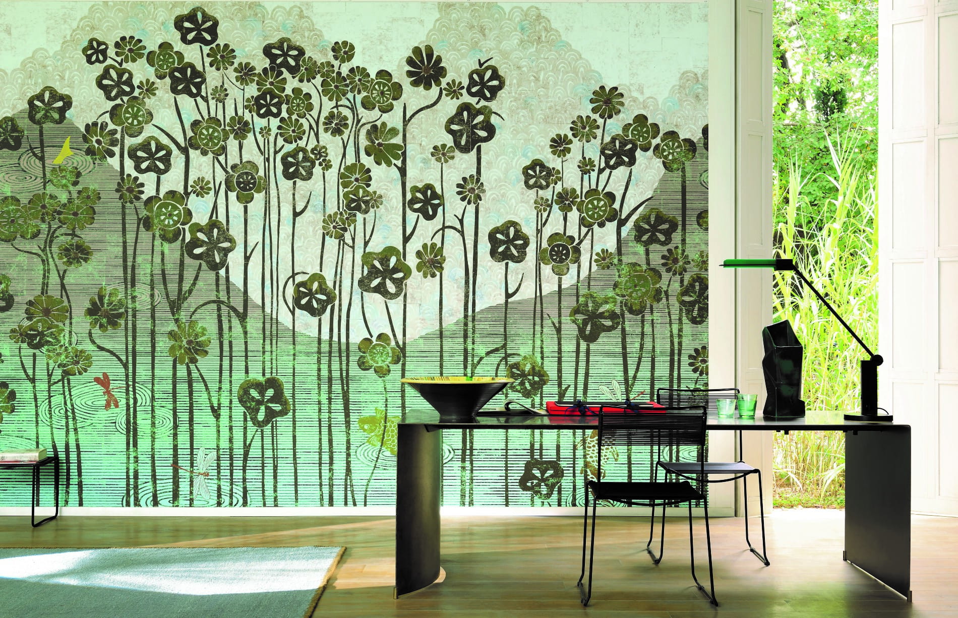Mural Orientalny Elitis TP28001 Les Pays Lointains Soleil Levant