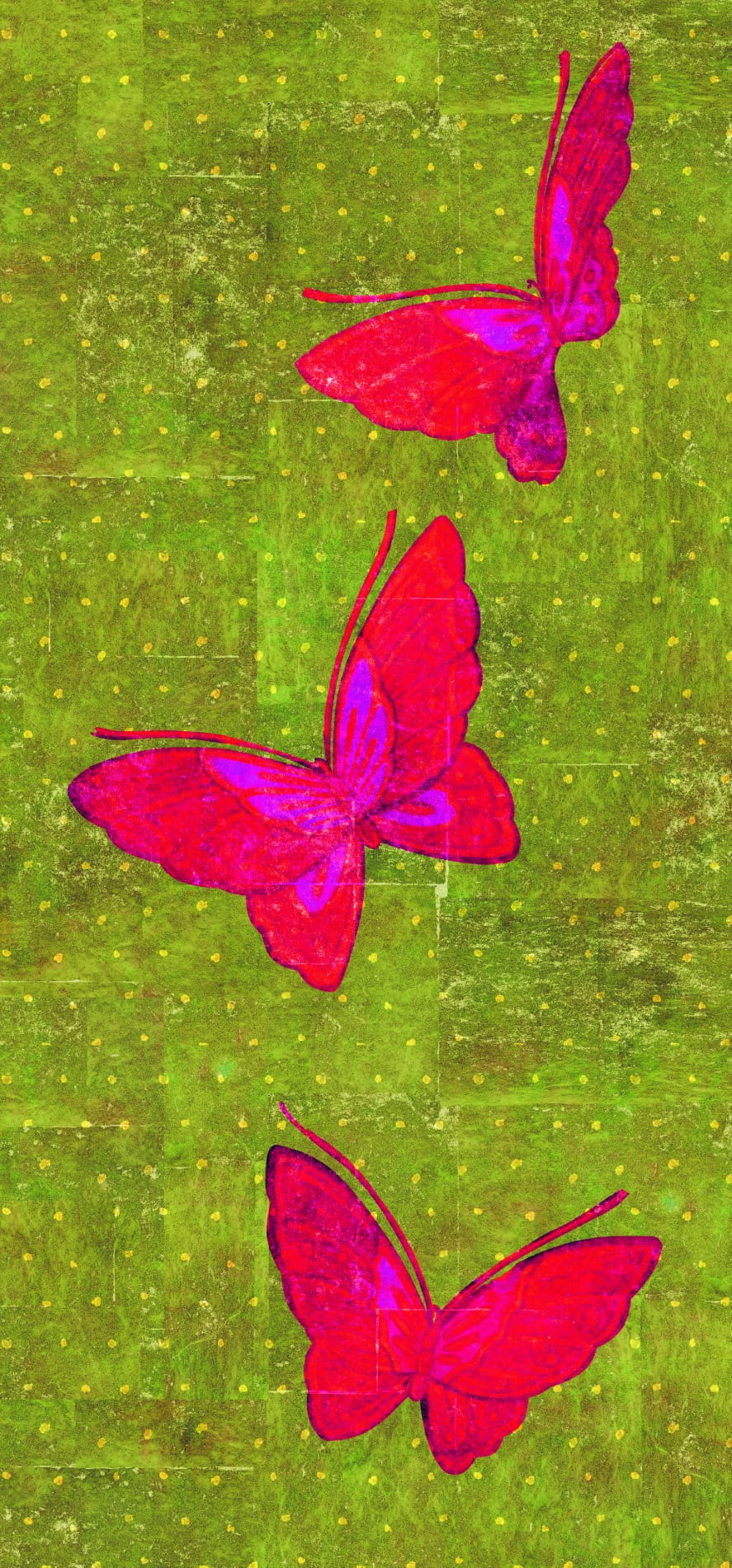 Tapeta Motyle Elitis TP28602 La Chasse Aux Papillons Soleil Levant