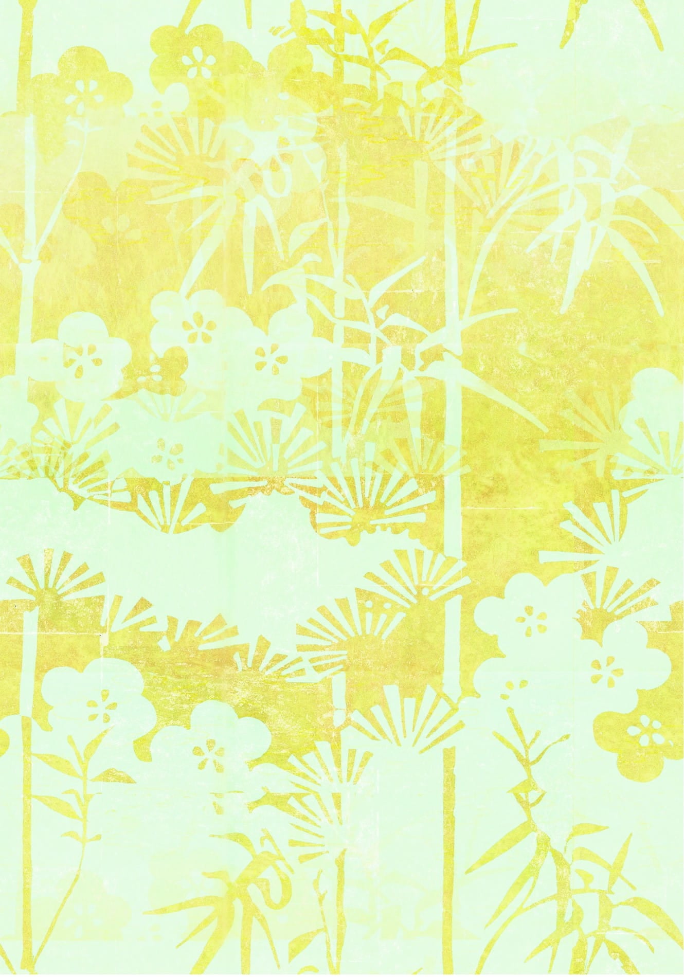Tapeta Drzewa I Kwiaty Elitis TP29201 La Montagne Sacrée Soleil Levant