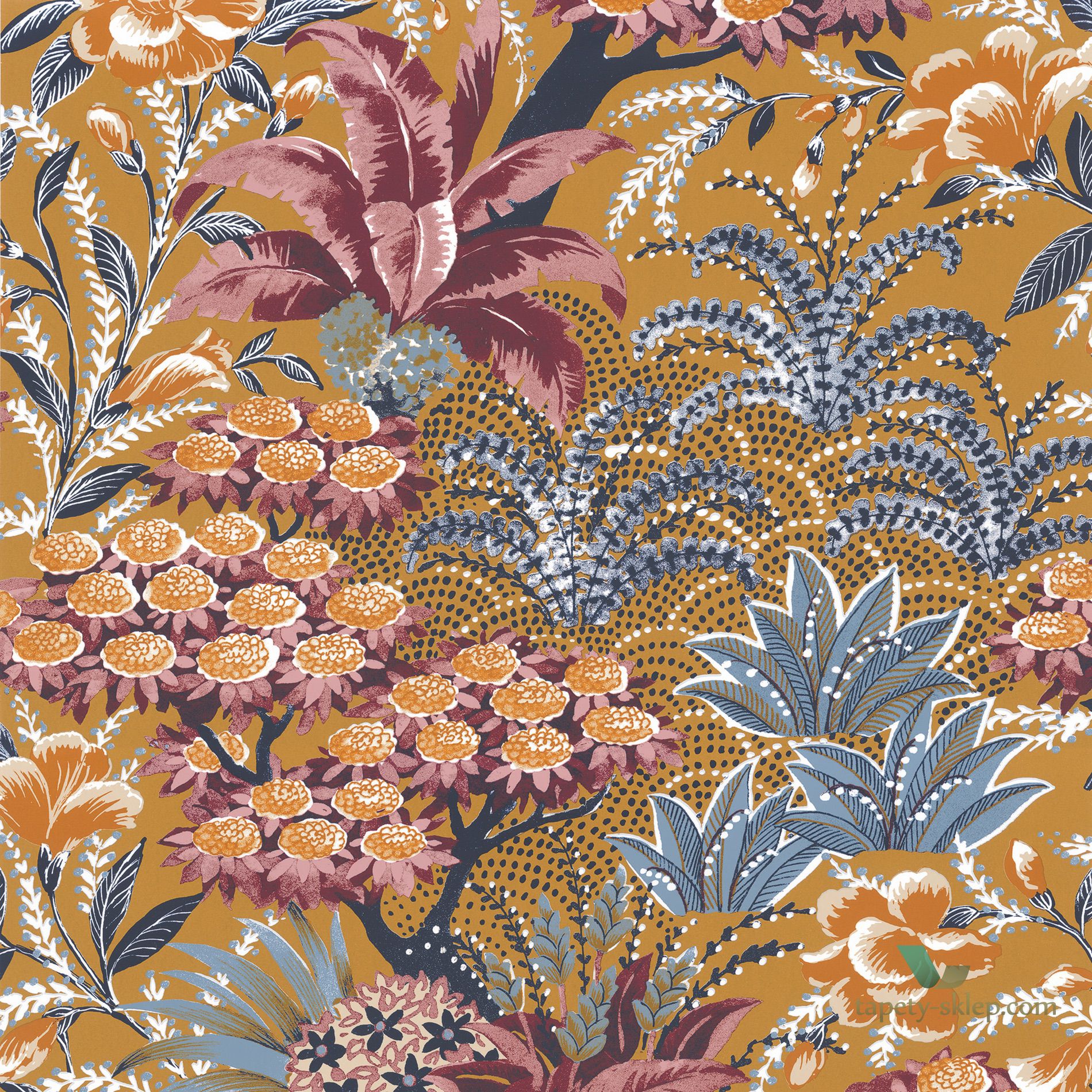 Tapeta Kwiaty Casamance 75080508 Alba Ete Indien