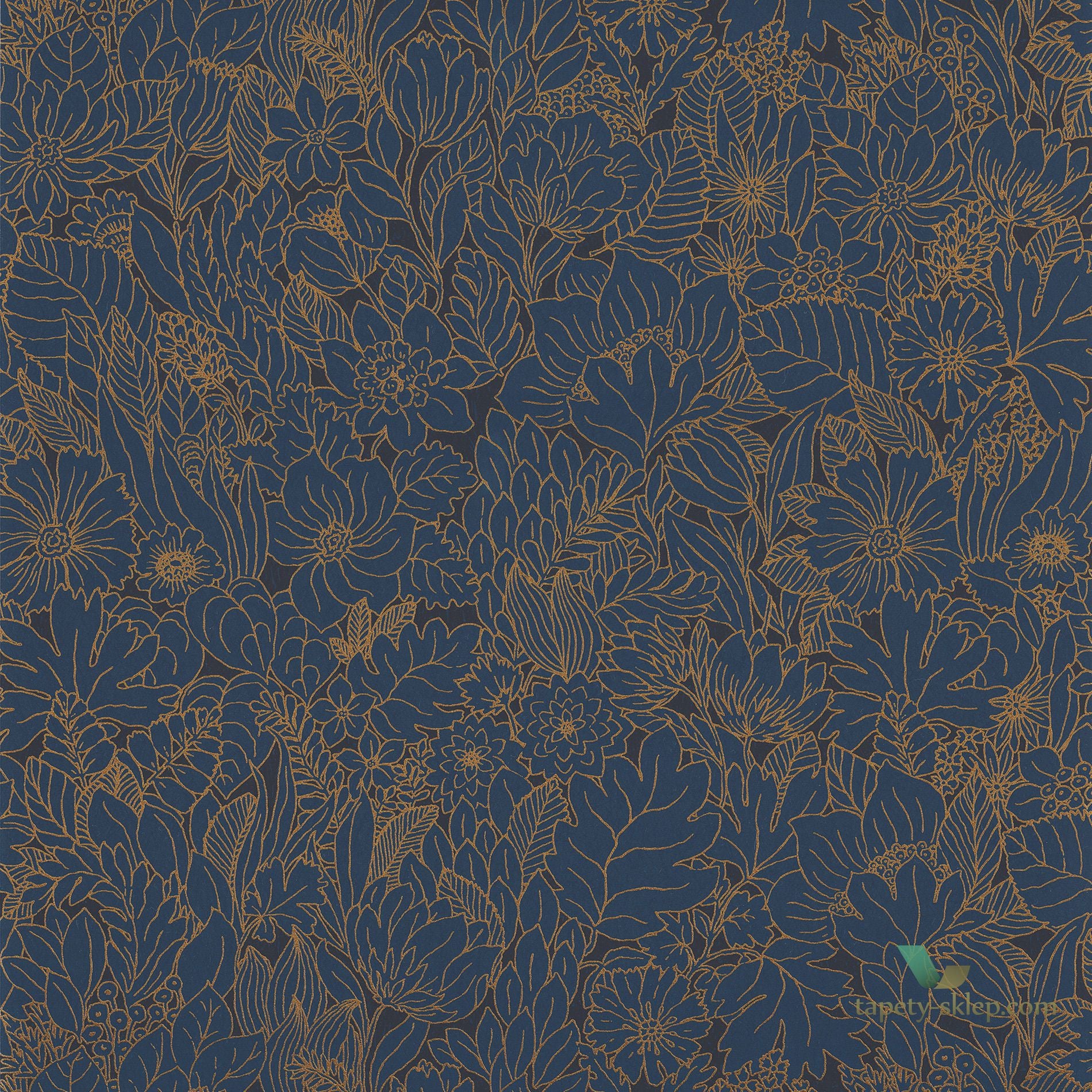 Tapeta w Kwiaty Vintage Casamance 75111630 Dahlia Ete Indien