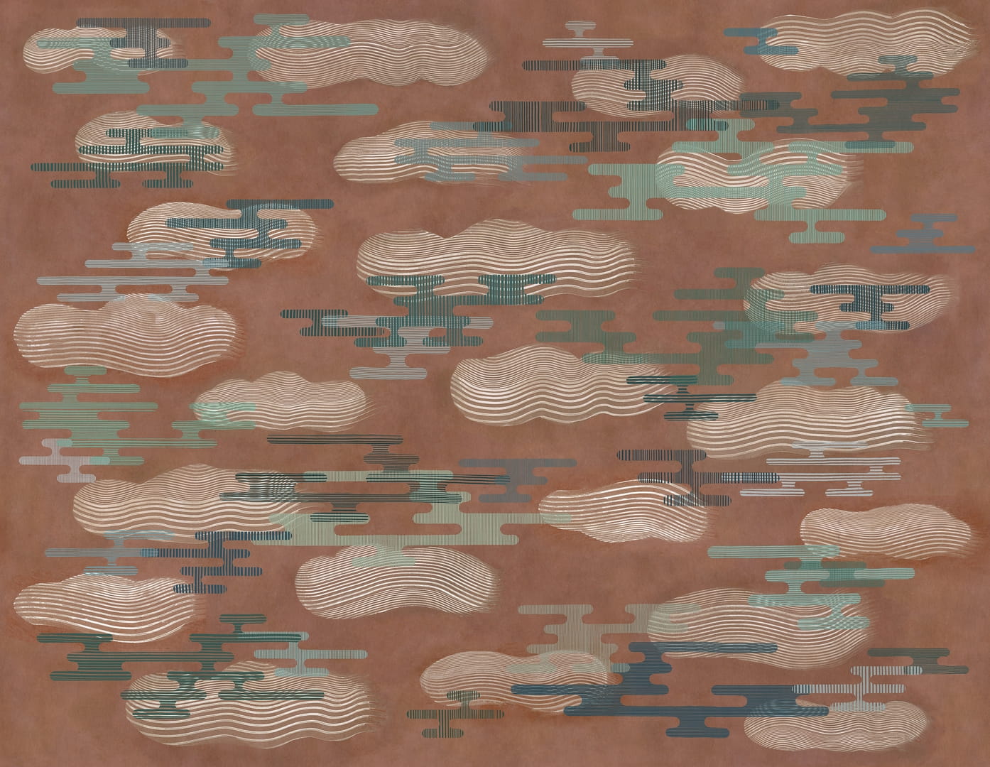 Tapeta Wall&Deco WDNU2101 Nuages De Deux Mondes Contemporary 2021