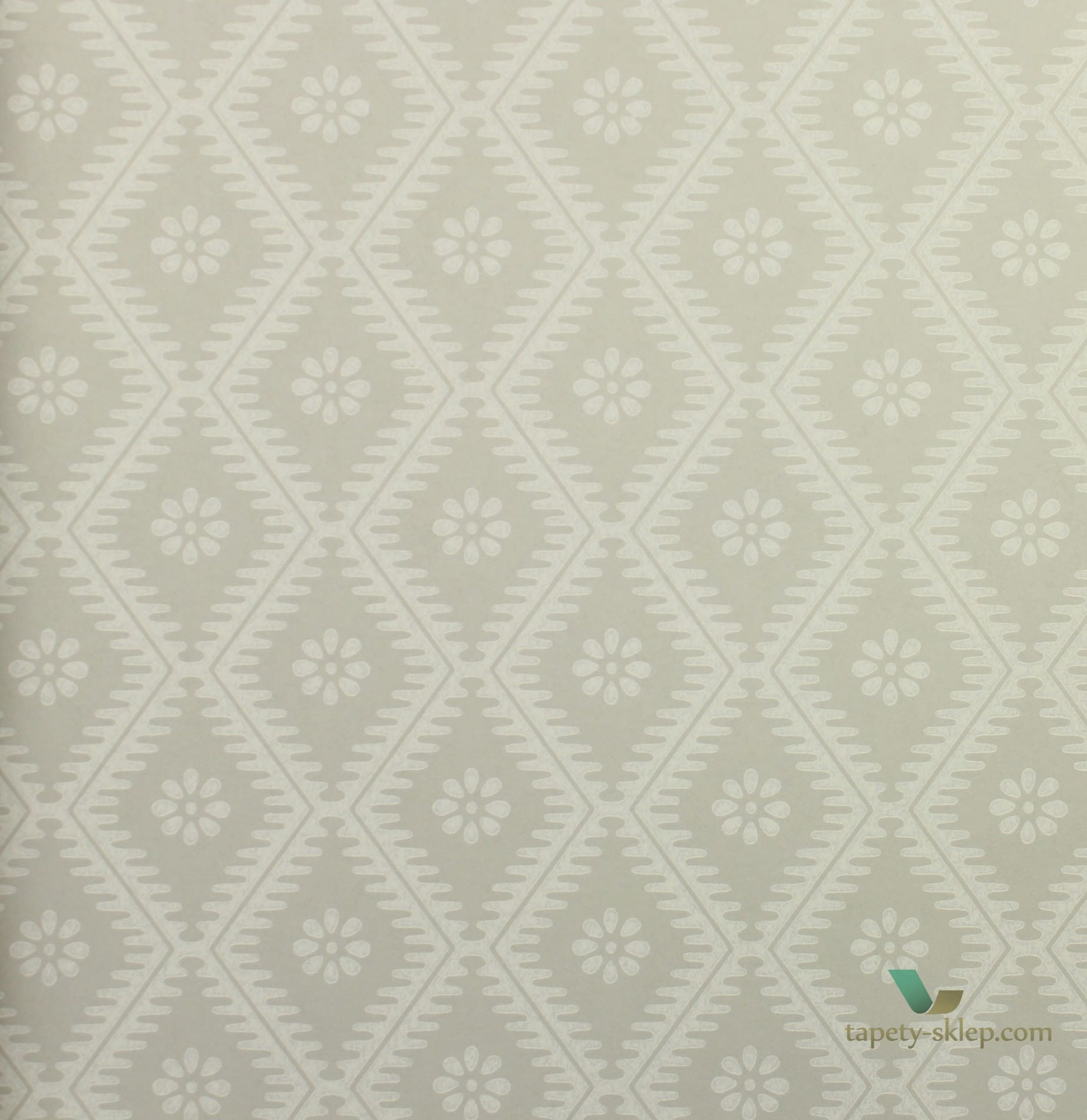 Tapeta stylowa kratownica Sanderson 216875 Witney Daisy Littlemore
