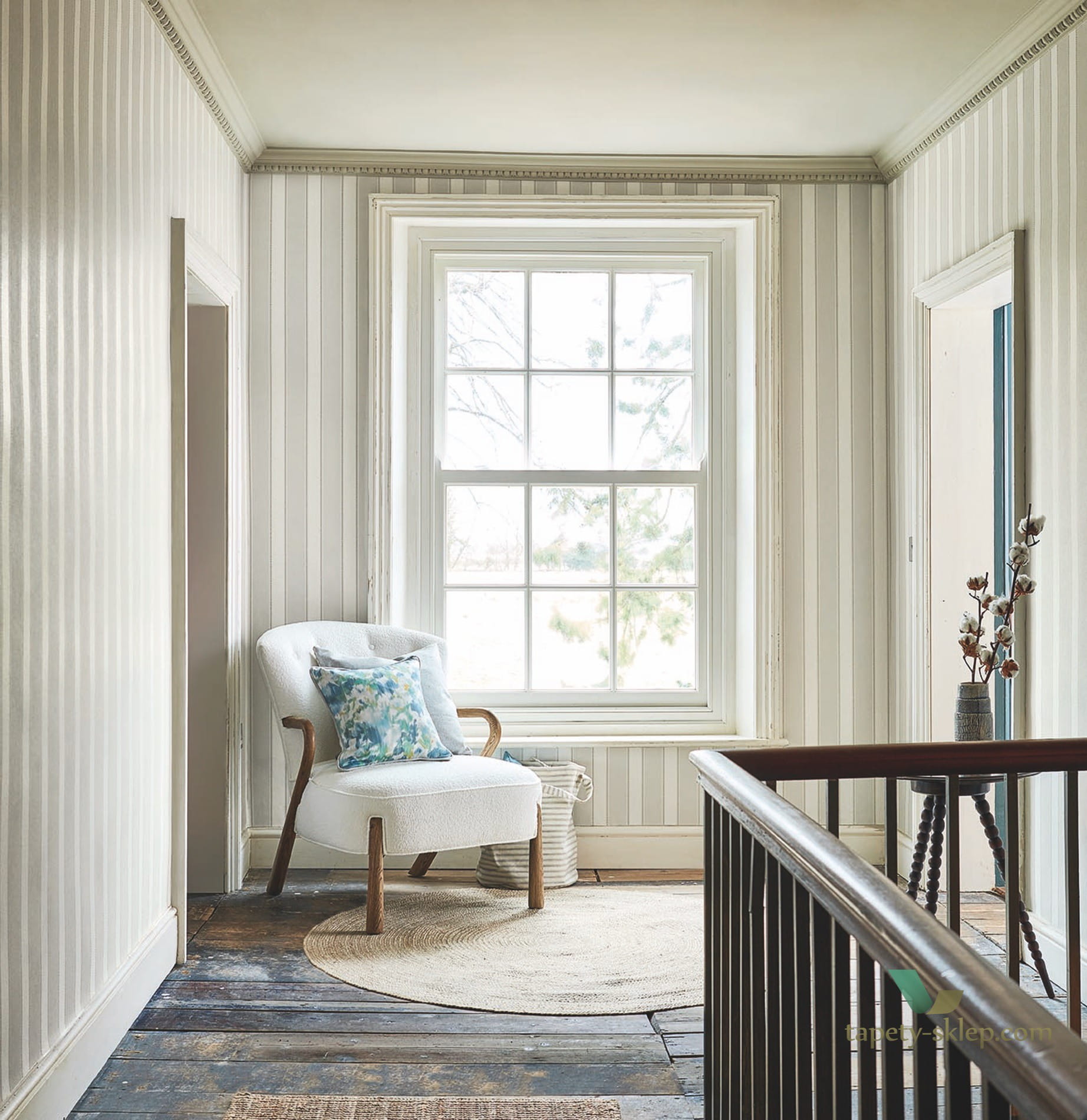 Tapeta pasy Sanderson 216889 Sonning Stripe Littlemore