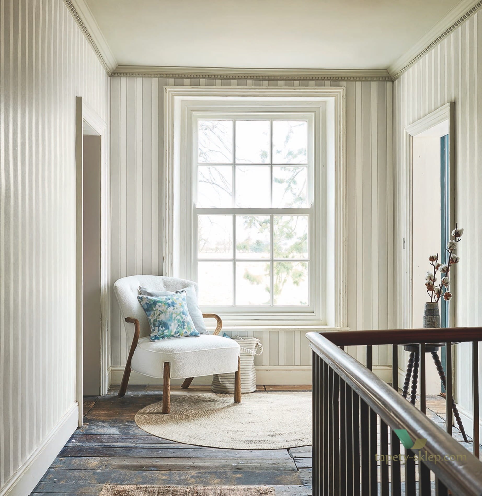 Tapeta pasy Sanderson 216890 Sonning Stripe Littlemore