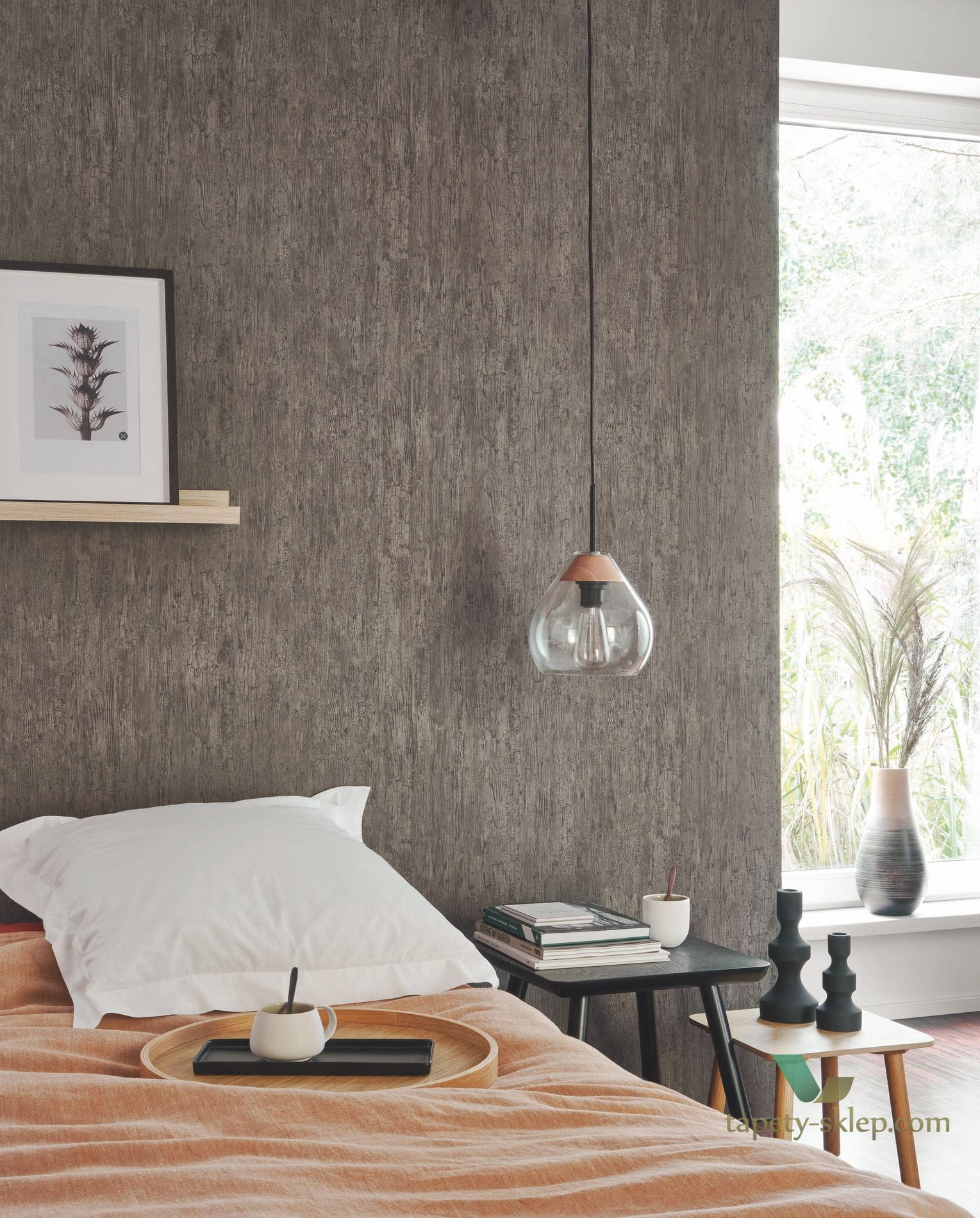 Tapeta imitująca korę drzewa Casadeco 85999519 Meleze Woods