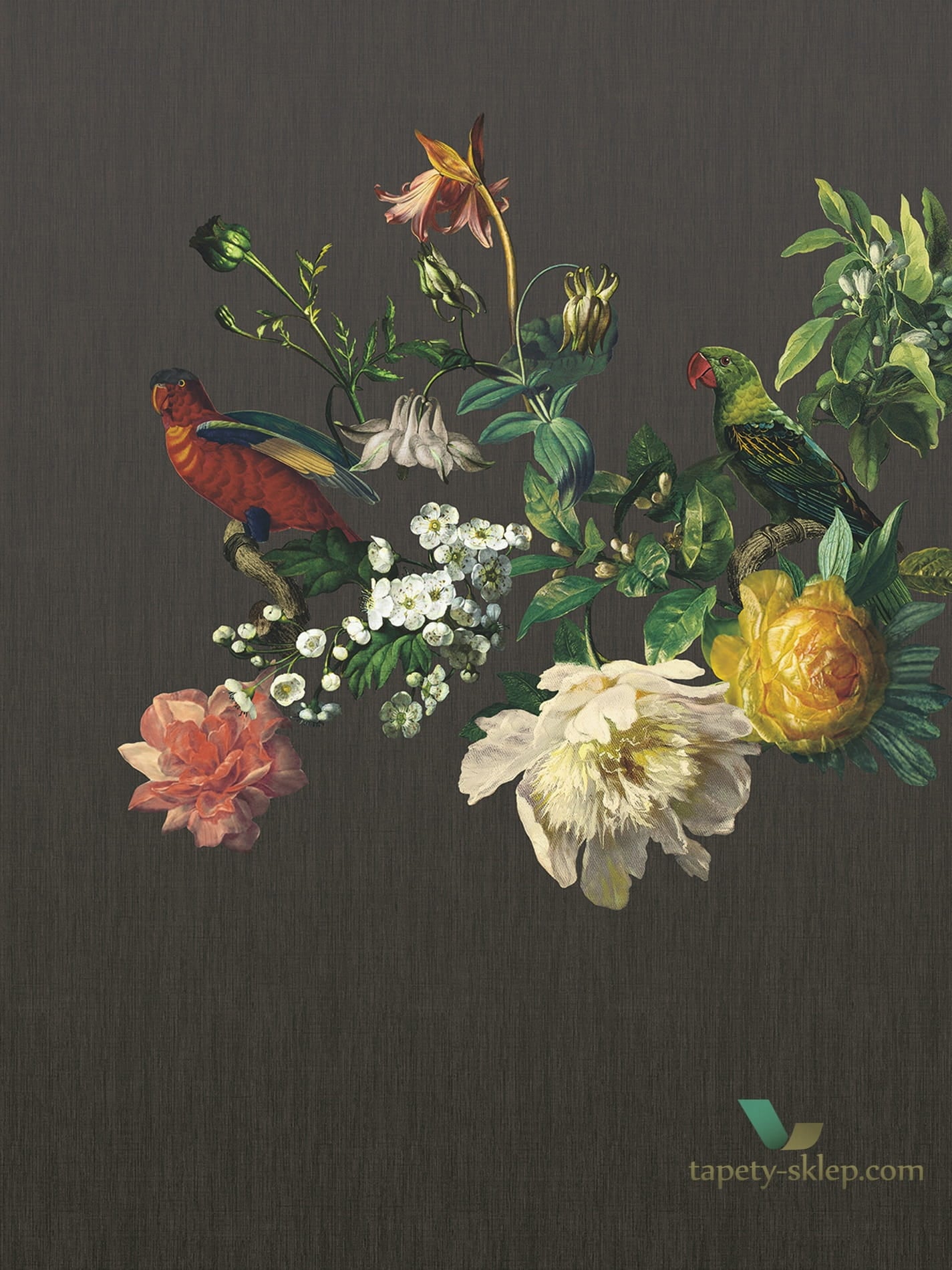 Mural Papugi Kwiaty Eijffinger 307400 Big Birds Museum