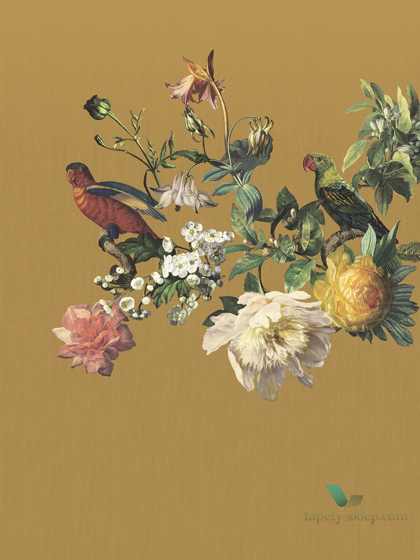 Mural Papugi Kwiaty Eijffinger 307403 Big Birds Museum