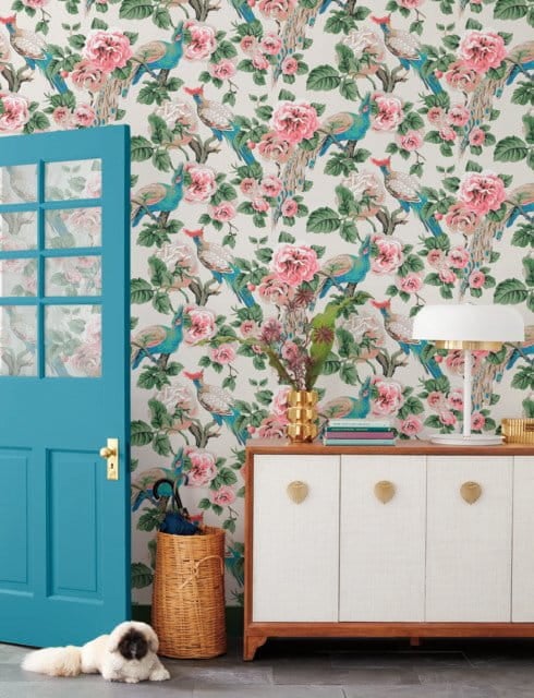 Tapeta Ptaki Kwiaty York NV5519 Garden Plume Modern Heritage