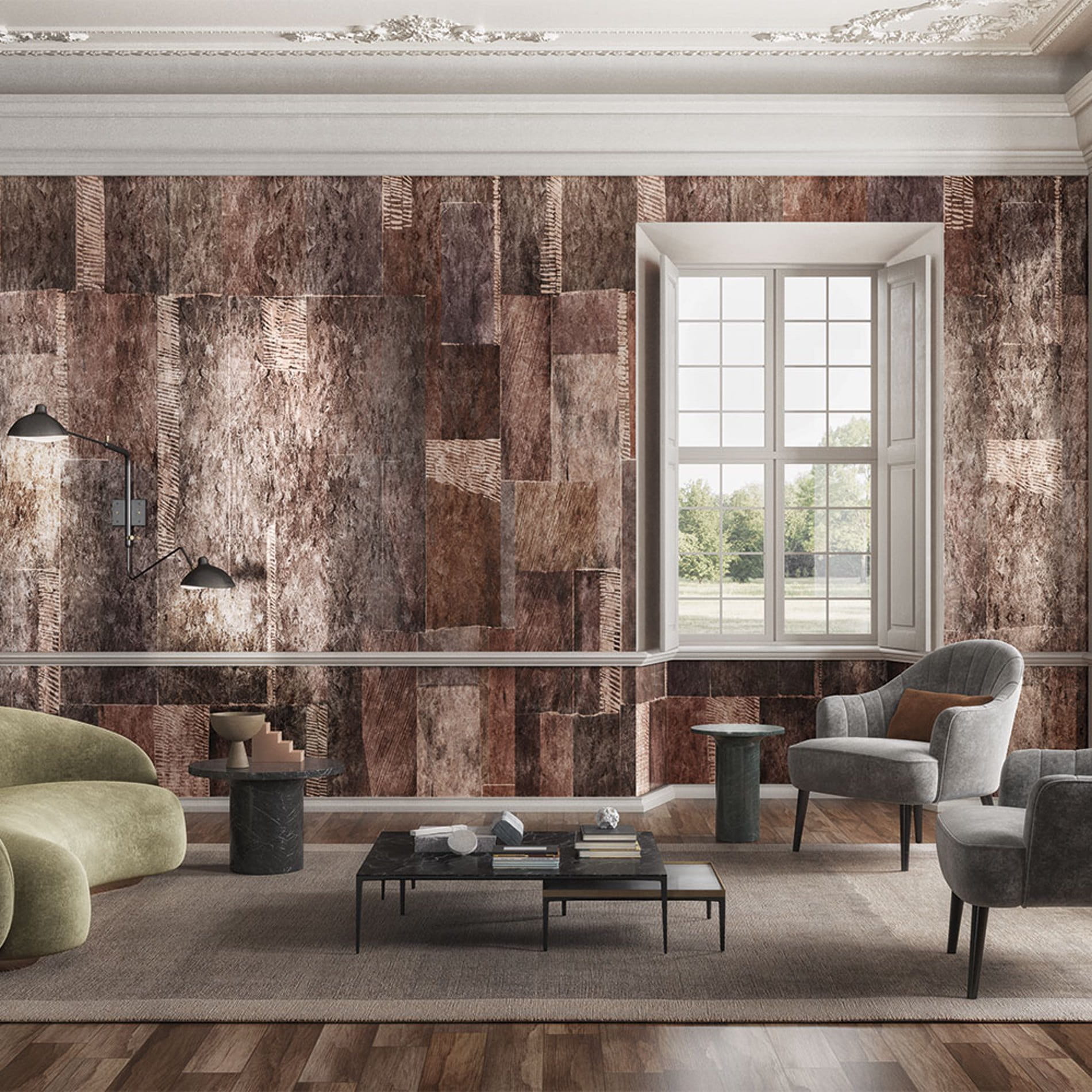 Tapeta Patchwork Inkiostro Bianco INKUAGF2004 Antilia GoldenWall 2020