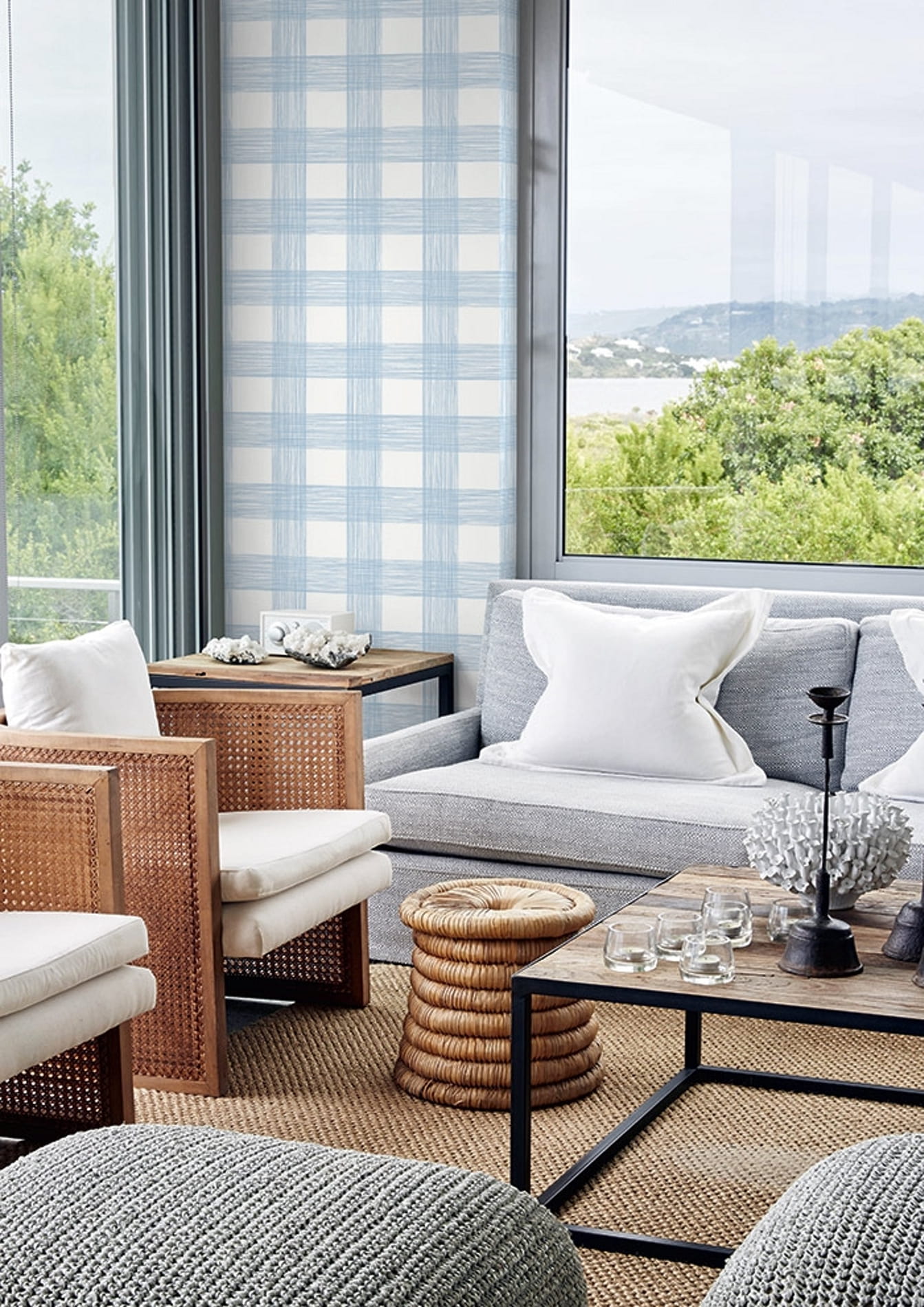 Tapeta ze wzorem kratki Wallquest EC80908 Scarborough Newport