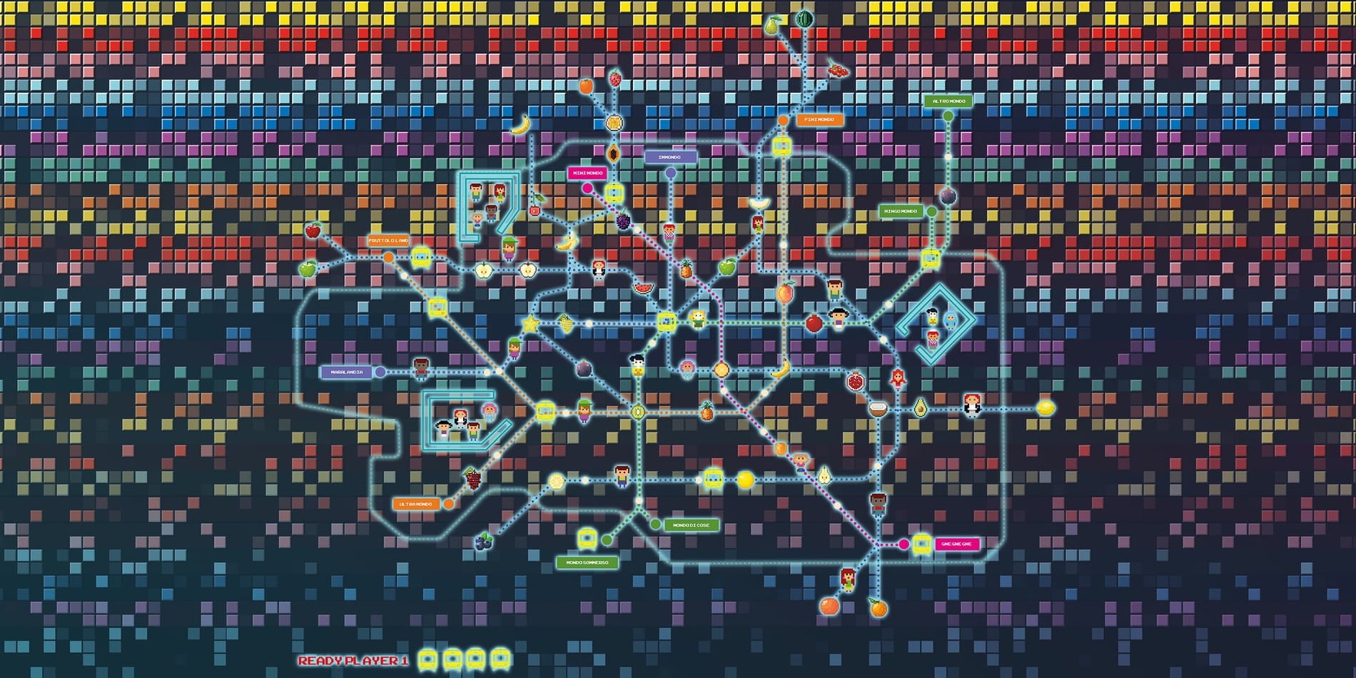 Tapeta Piksele Inkiostro Bianco INKOROH2001 Catch The Train Inediti Cruise Collection Arcade