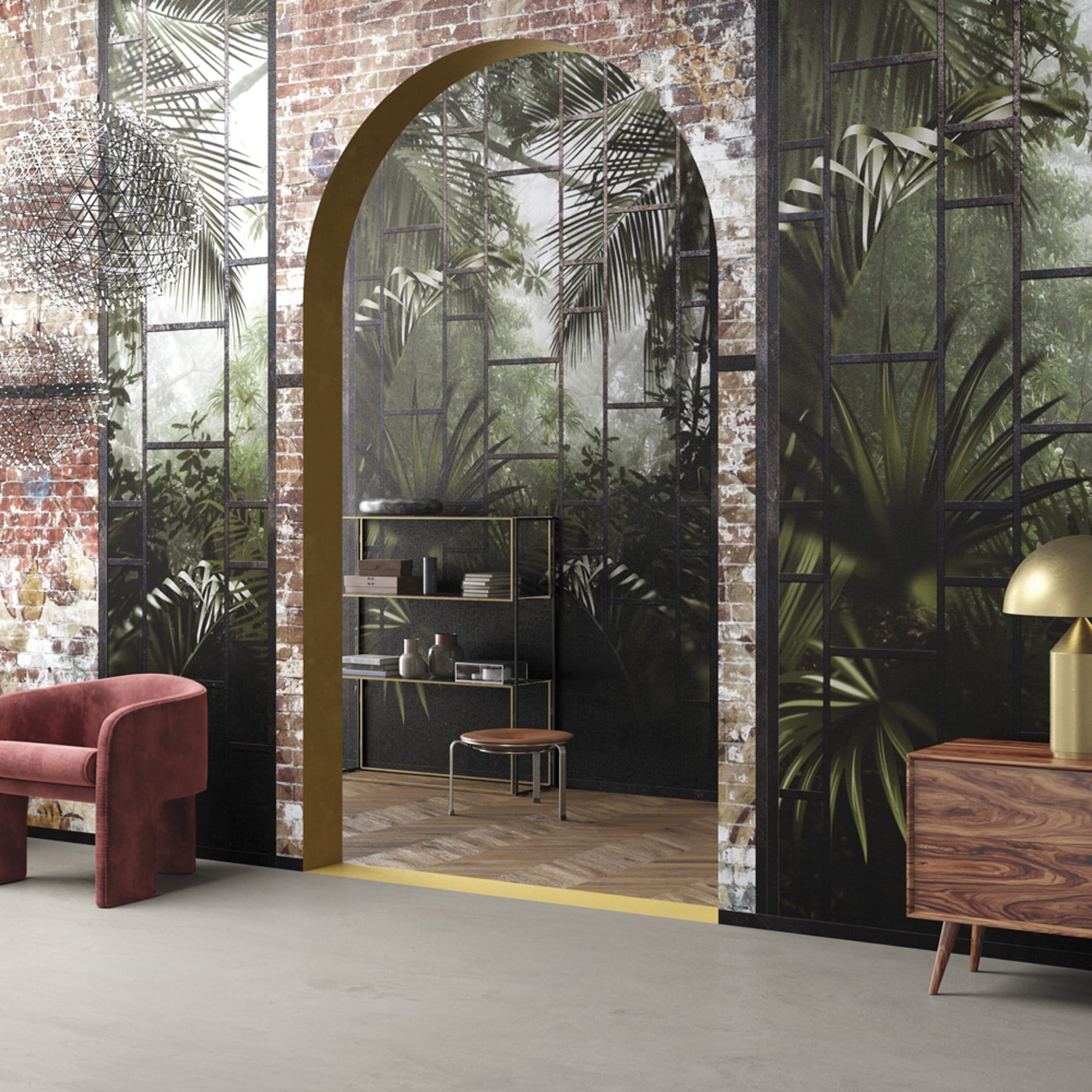 Tapeta Inkiostro Bianco BEHIND THE WALL INKNMOO2001 Inediti Cruise Collection