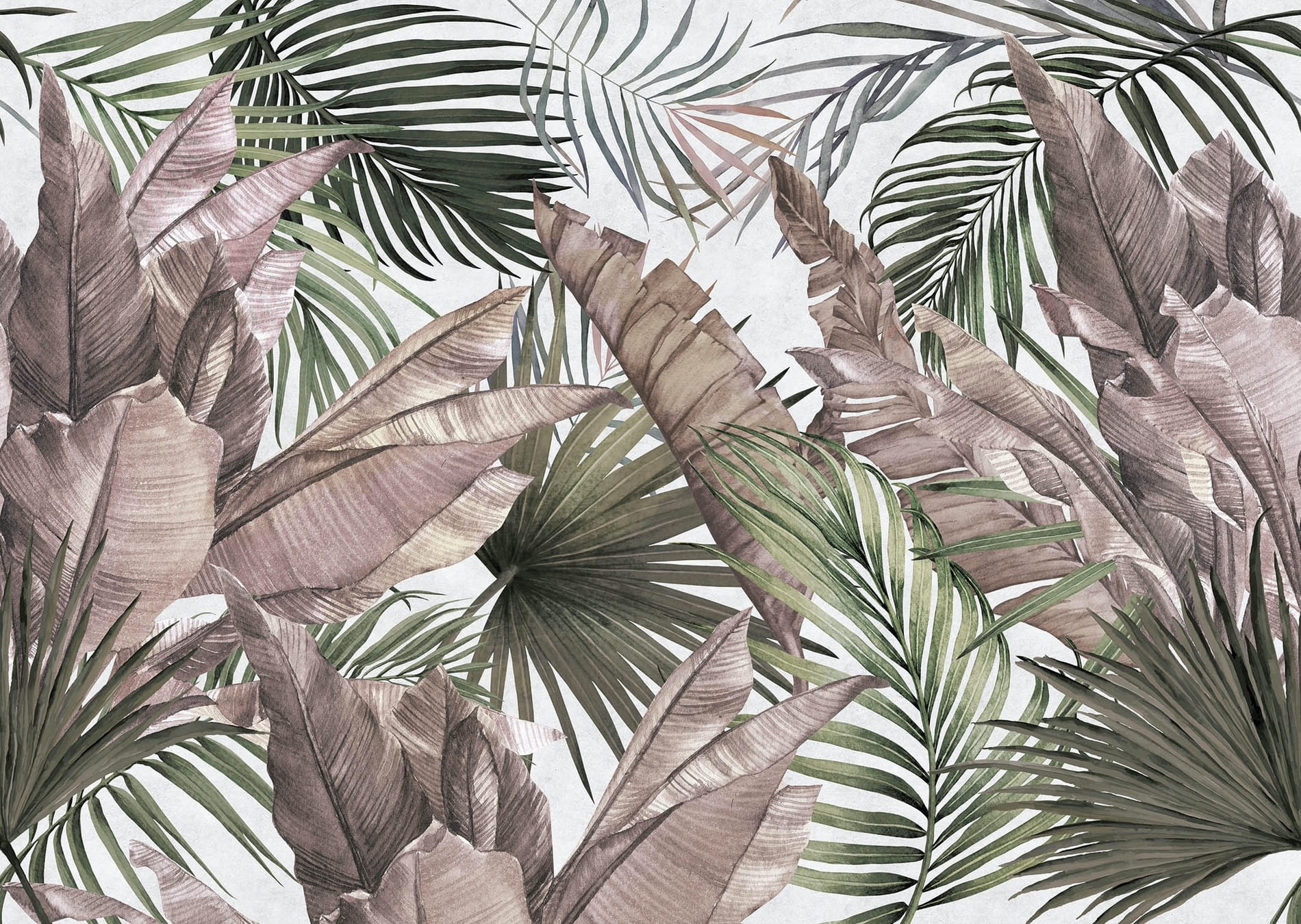 Tapeta Tropikalne Liście Inkiostro Bianco LOST IN THE JUNGLE INKWOTO1901 Inediti Cruise Collection