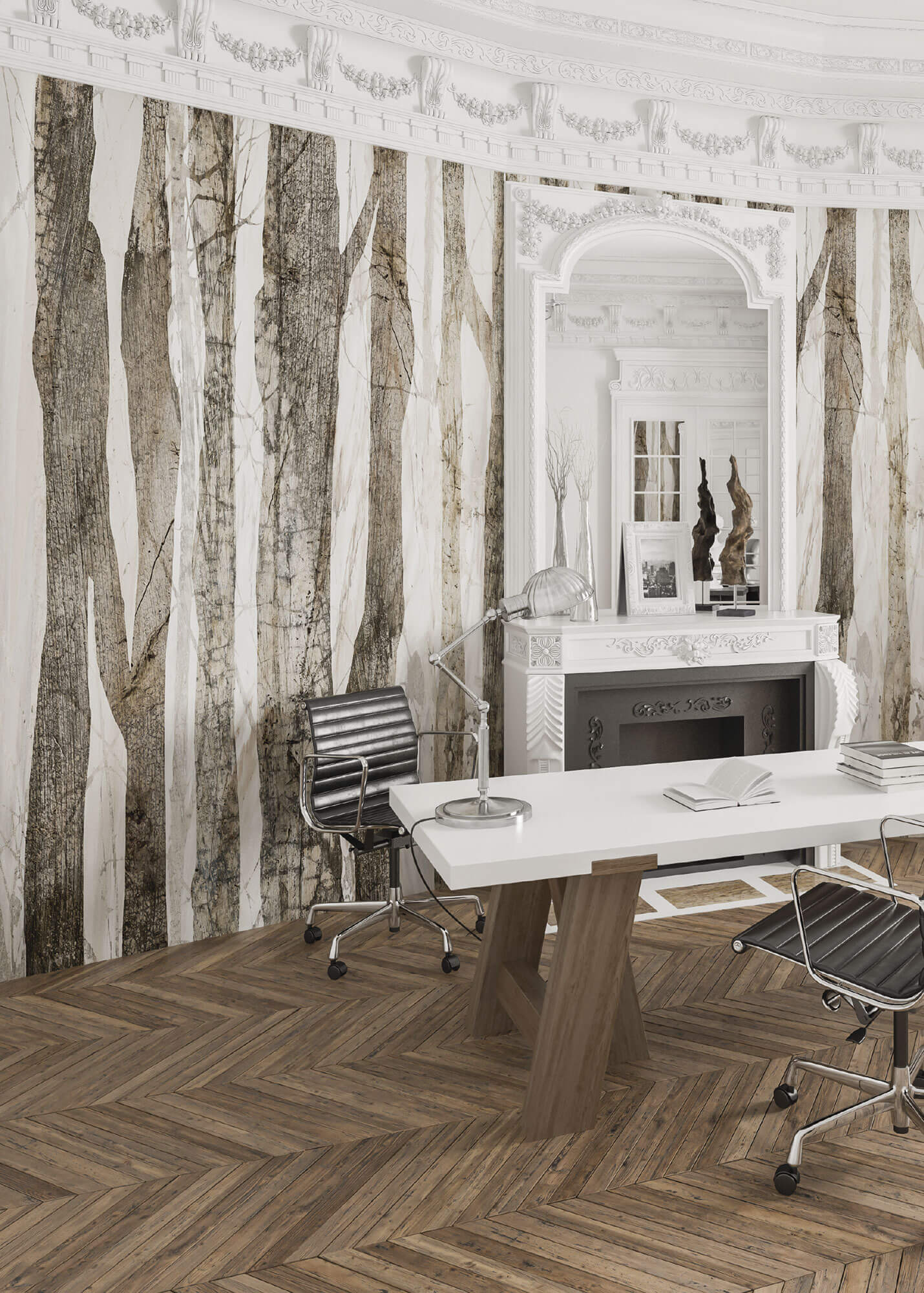 Tapeta z drzewami Tecnografica 57115 Forest Brown