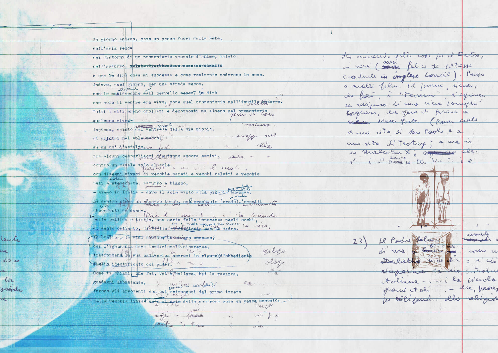 Tapeta Notatnik Tecnografica 60665 Ppp Ghostwriter Blue