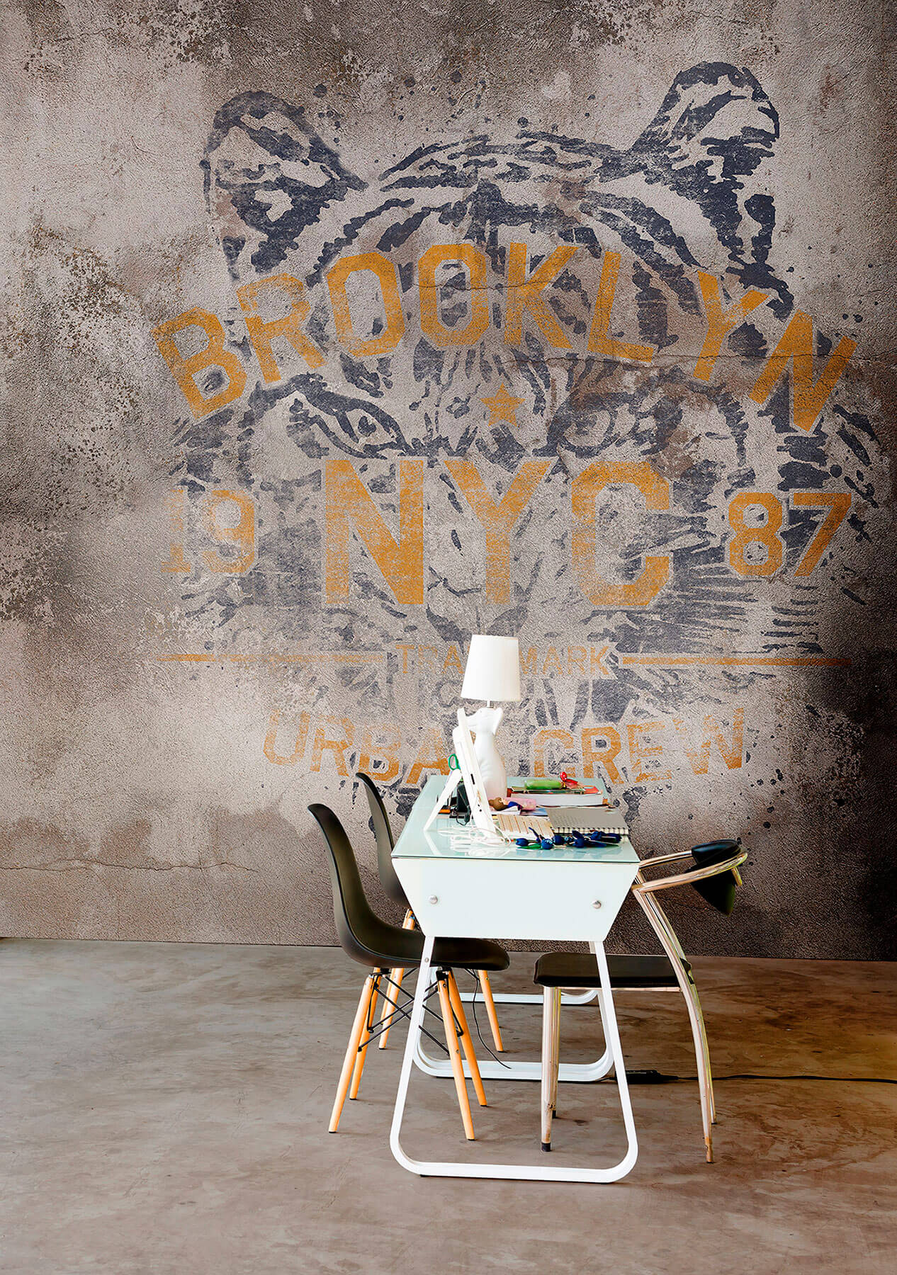 Tapeta ze wzorem tygrysa Tecnografica 62657-1 Eye Of The Tiger Grey