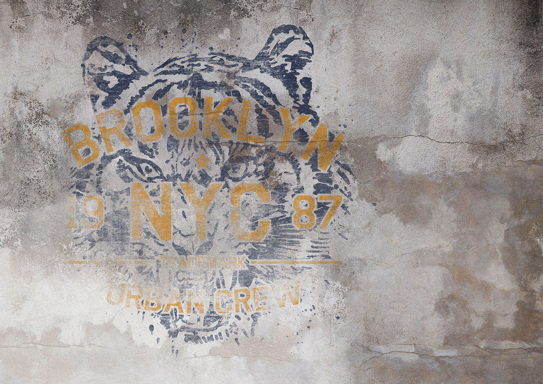 Tapeta ze wzorem tygrysa Tecnografica 62657-1 Eye Of The Tiger Grey