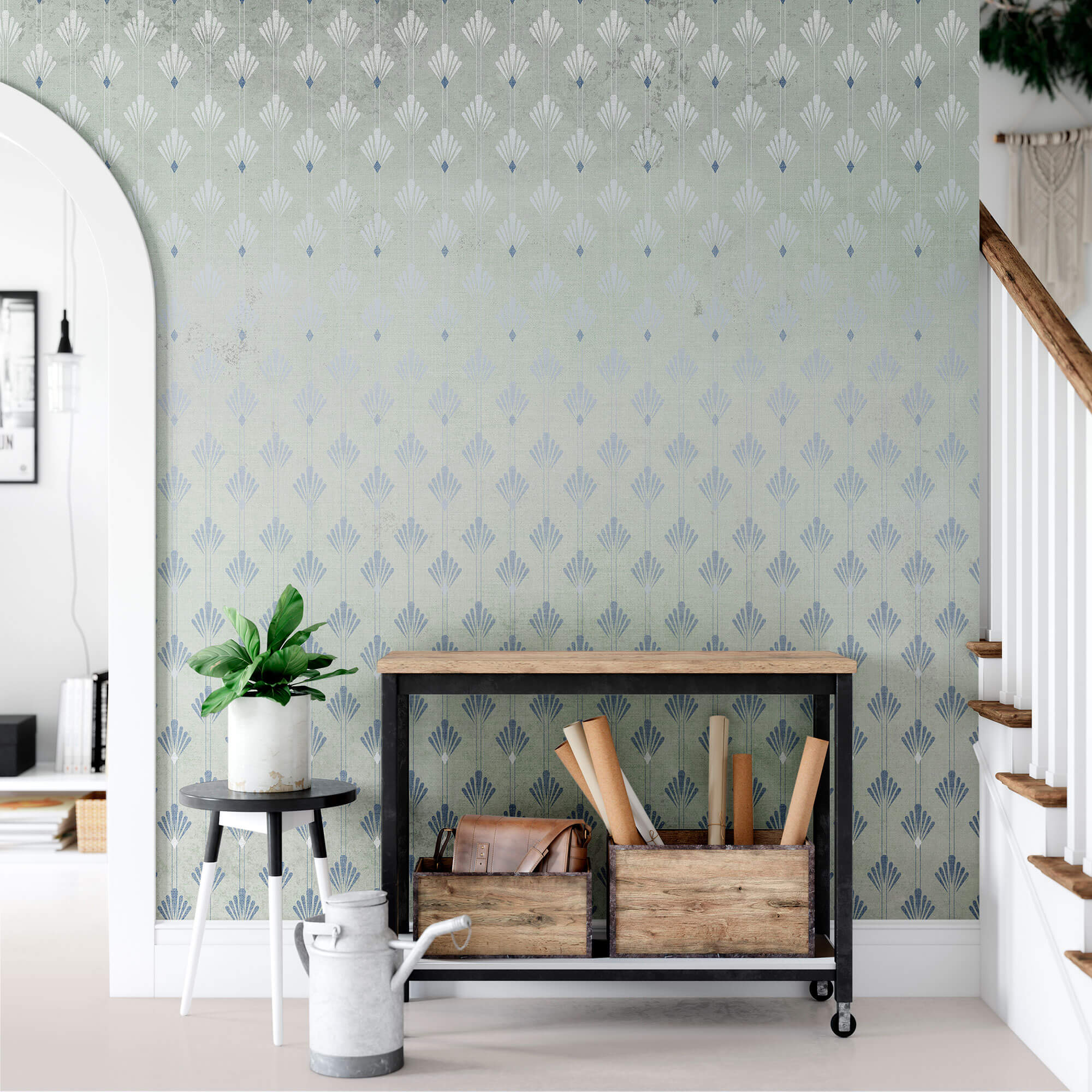 Tapeta z wachlarzami Tecnografica 74429-2 Diva Anise