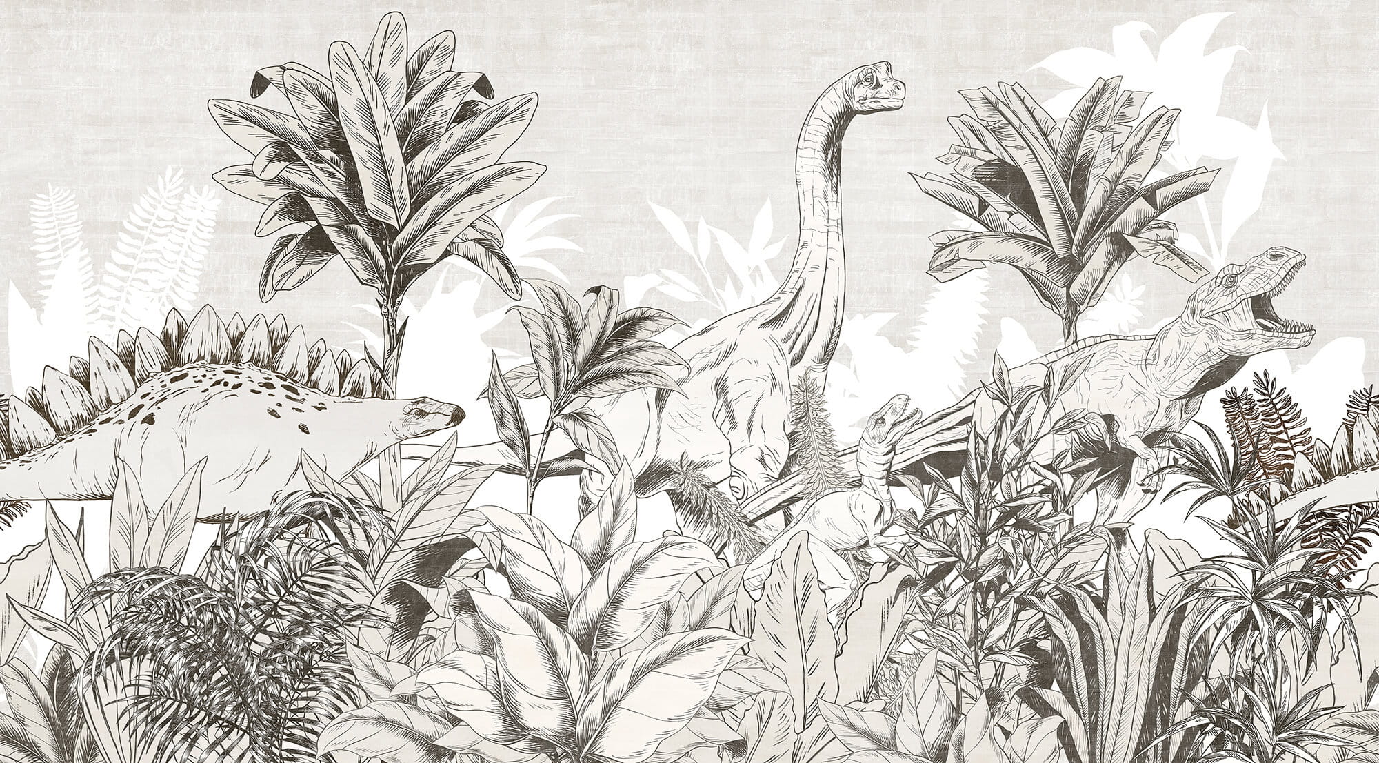 Tapeta z dinozaurami Tecnografica 76410-1 Jurassic Line